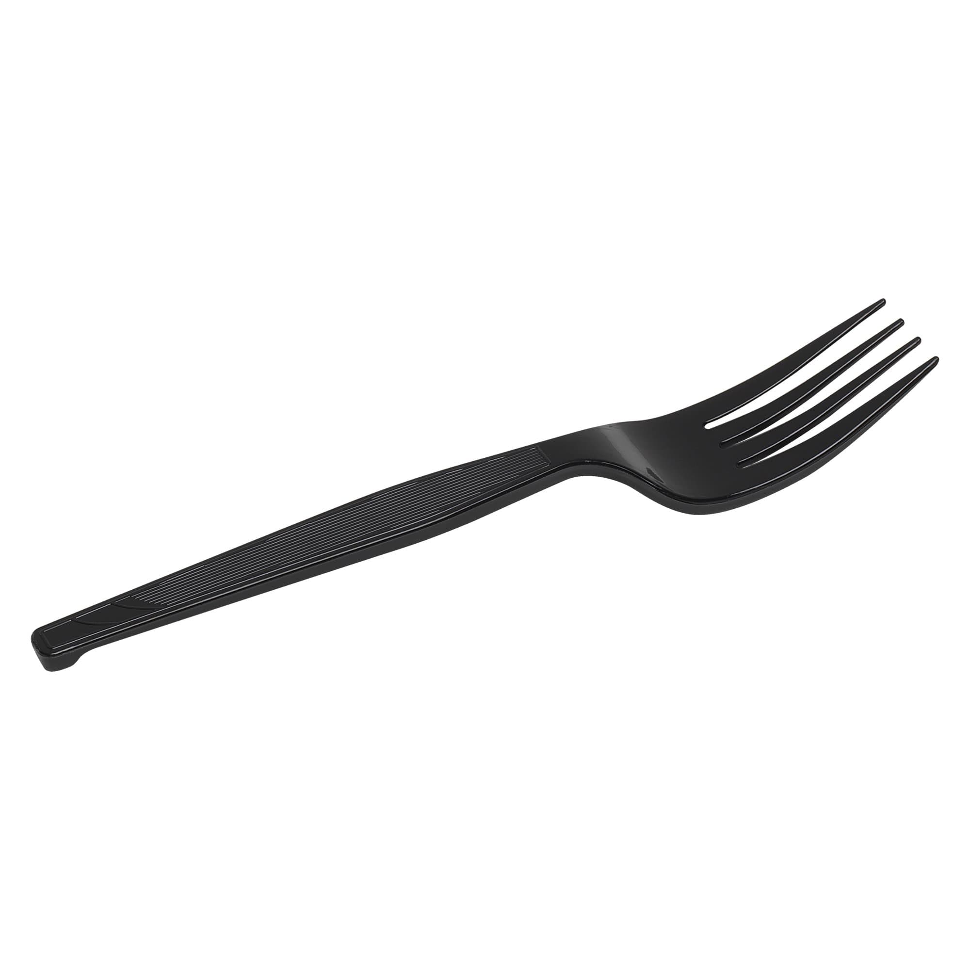 Dixie 6" Heavy-Weight Polypropylene Plastic Fork by GP PRO (Georgia-Pacific), Black, PFH51, (Case of 1,000)