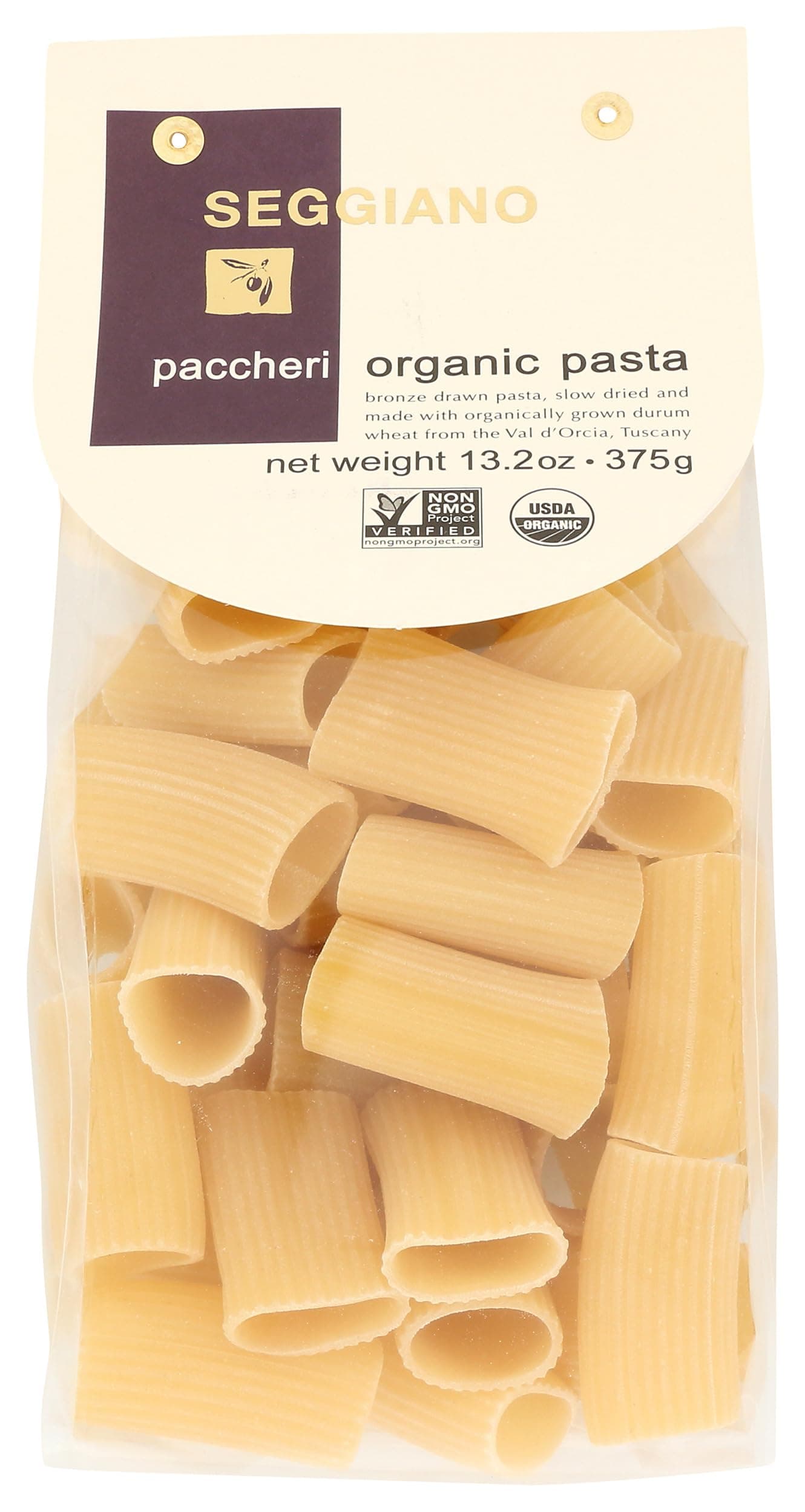 Seggiano, Paccheri Organic Pasta, 13 Ounce