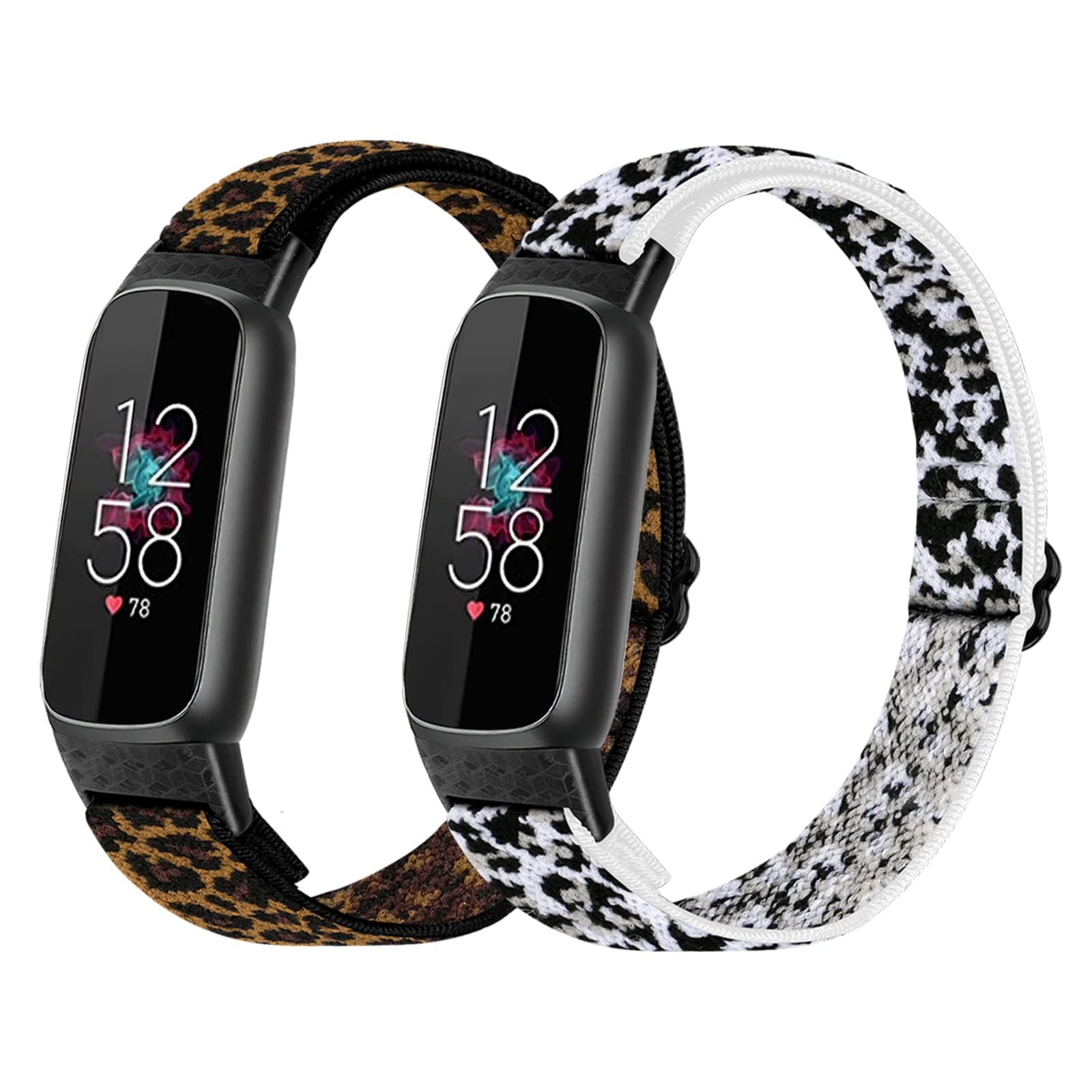 Elastic Nylon Strap Only Compatible with Fitbit Luxe Strap for Women Men,Adjustable Stretchy Soft Sport Band Replacement Wristband