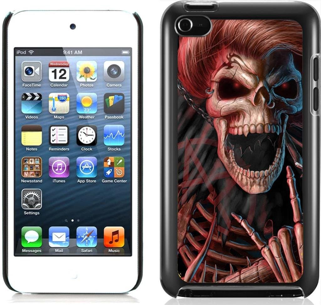 Sugar Skull Bone Hard Plastic and Aluminum Back Case FOR Apple ipod touch 4 4G 4TH