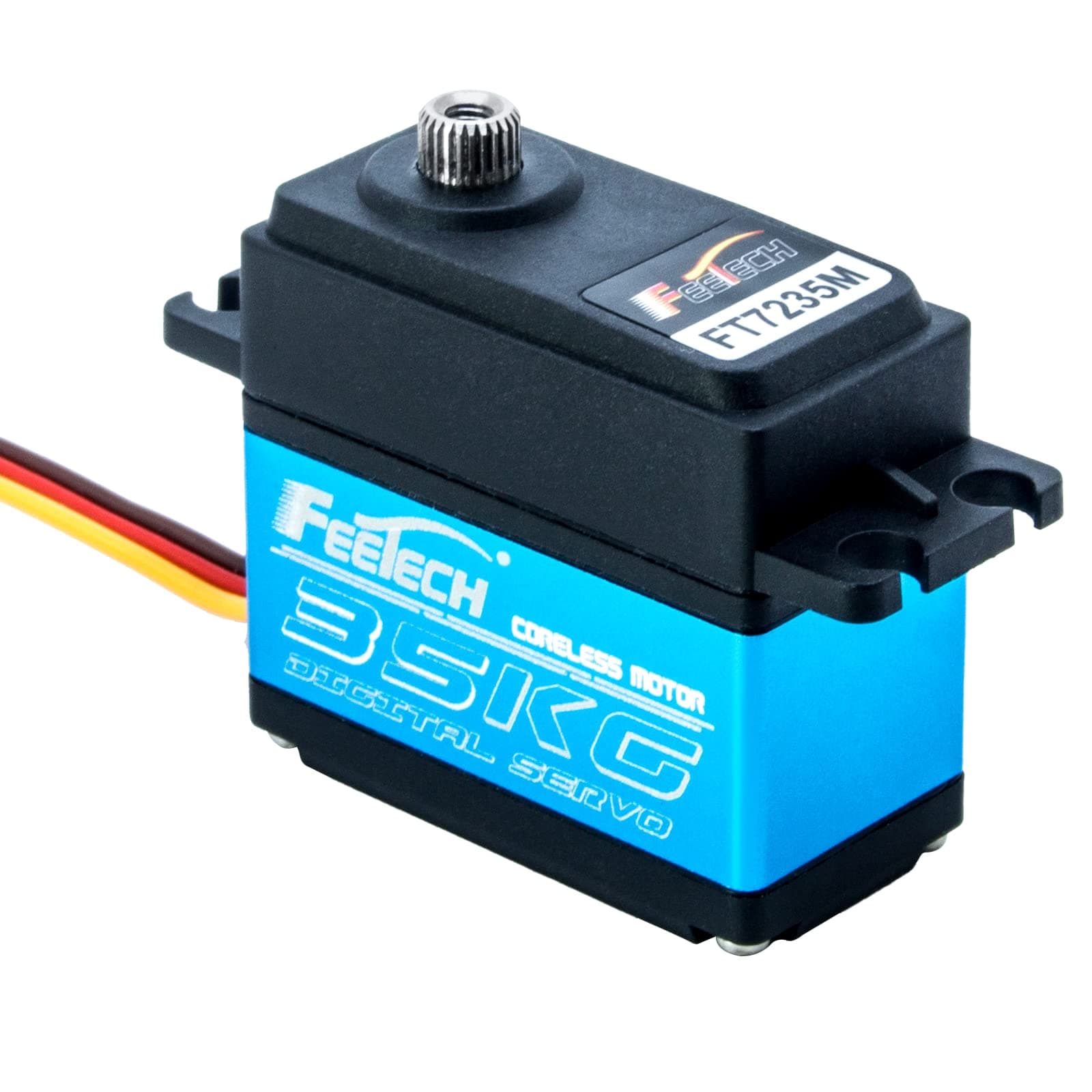 35kg RC Servo Coreless Servo,High Torque RC Steering Servo,Stainless Steel Gear Waterproof Aluminum Digital Servo for Robotic DIY 1/8 1/10 Rc Cars, Traxxs X4, Rc4wd, GTR and More (180°)