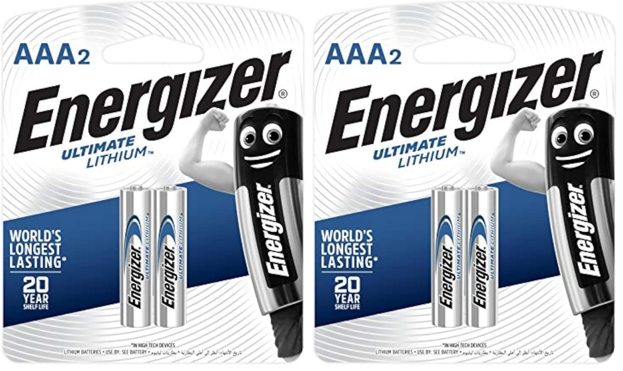 Technuity L92BP2 Battery, Lithium AAA Photo Battery, 2 Count (Pack of 2)