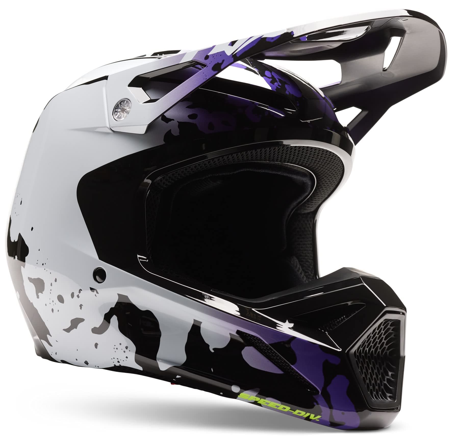 Fox RacingV1 MORPHIC Helmet (Black/White) 30441-018