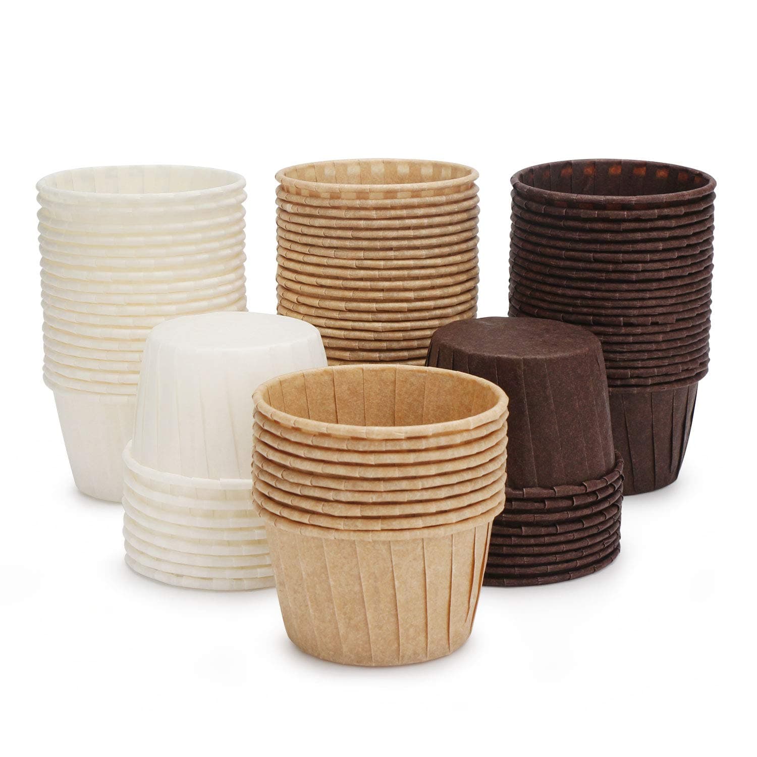 Edge Roll Muffin Liner, 90pcs Round Muffin Baking Cups Multi Colors Baking Cup Holder Muffin Paper Case for Standard Size Muffins