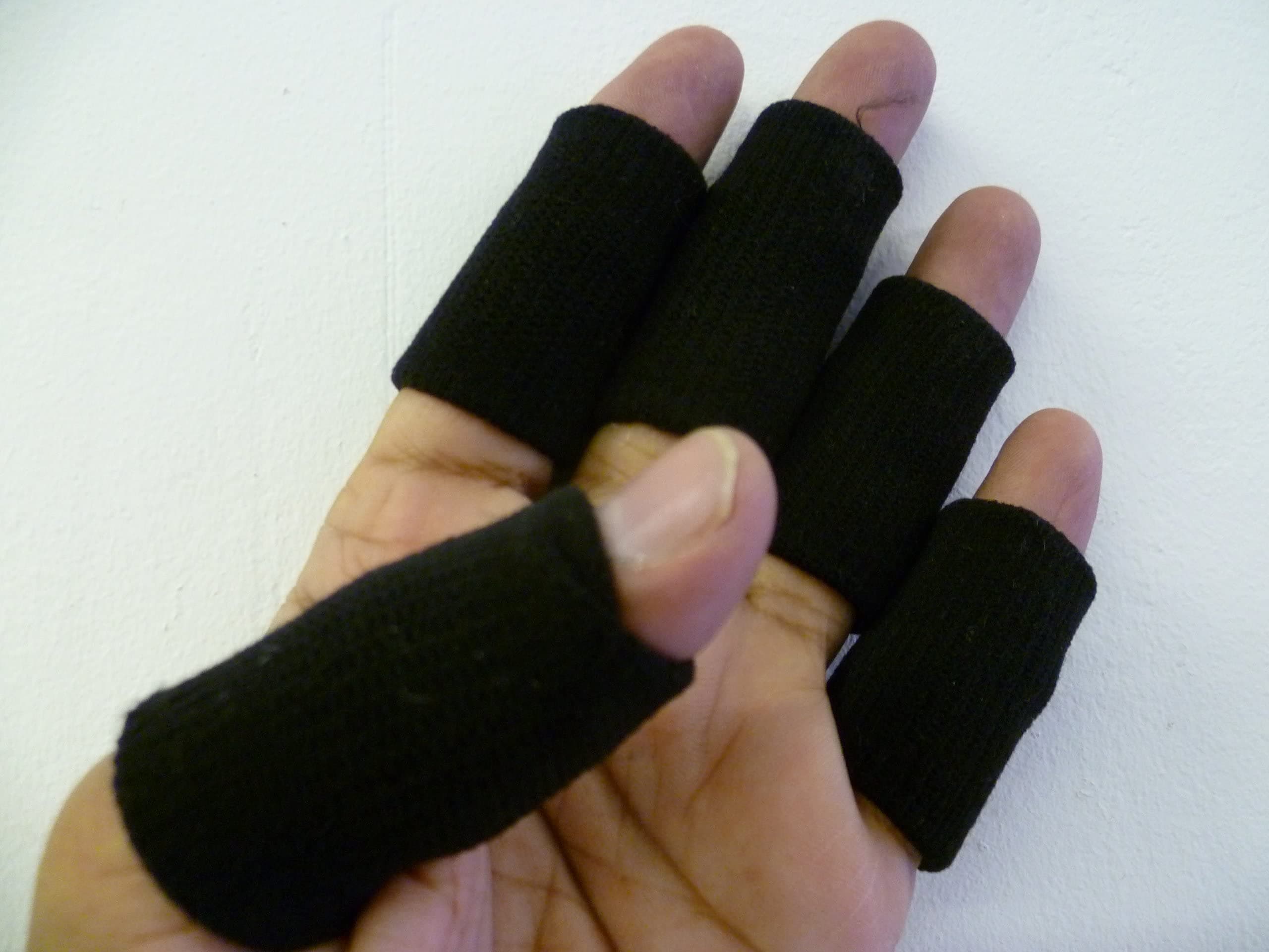 5 x Black Finger Sweatbands