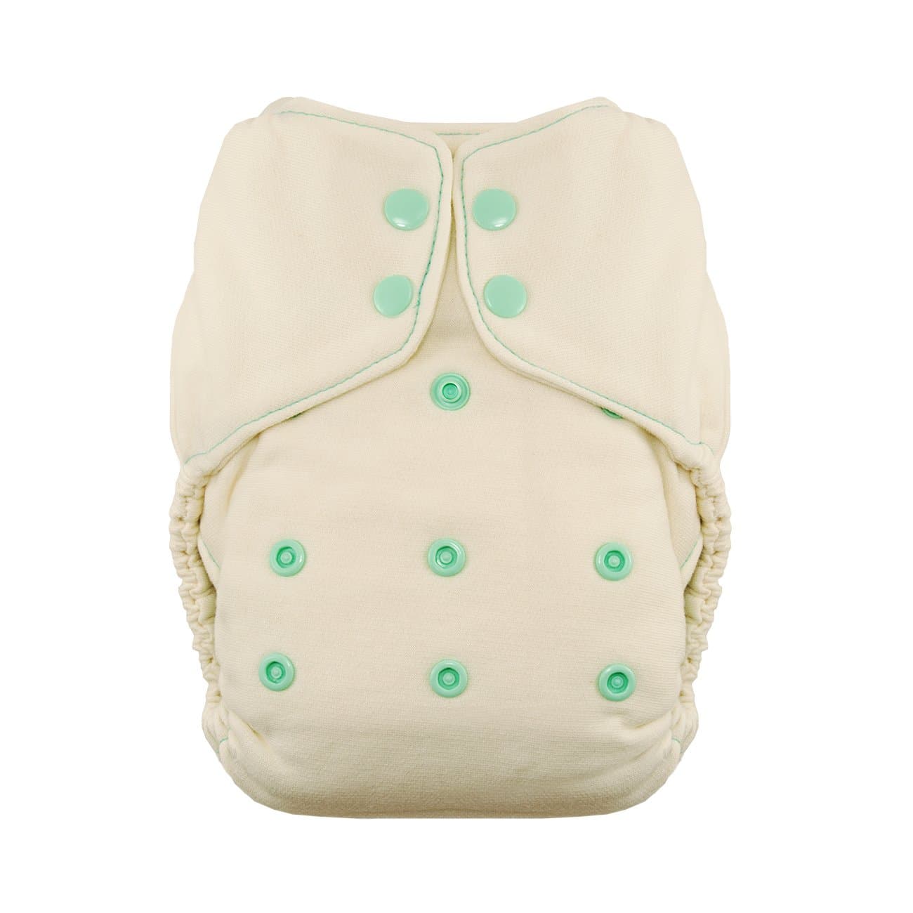 Thirsties Snap Natural One Size Fitted, Moss Diapers