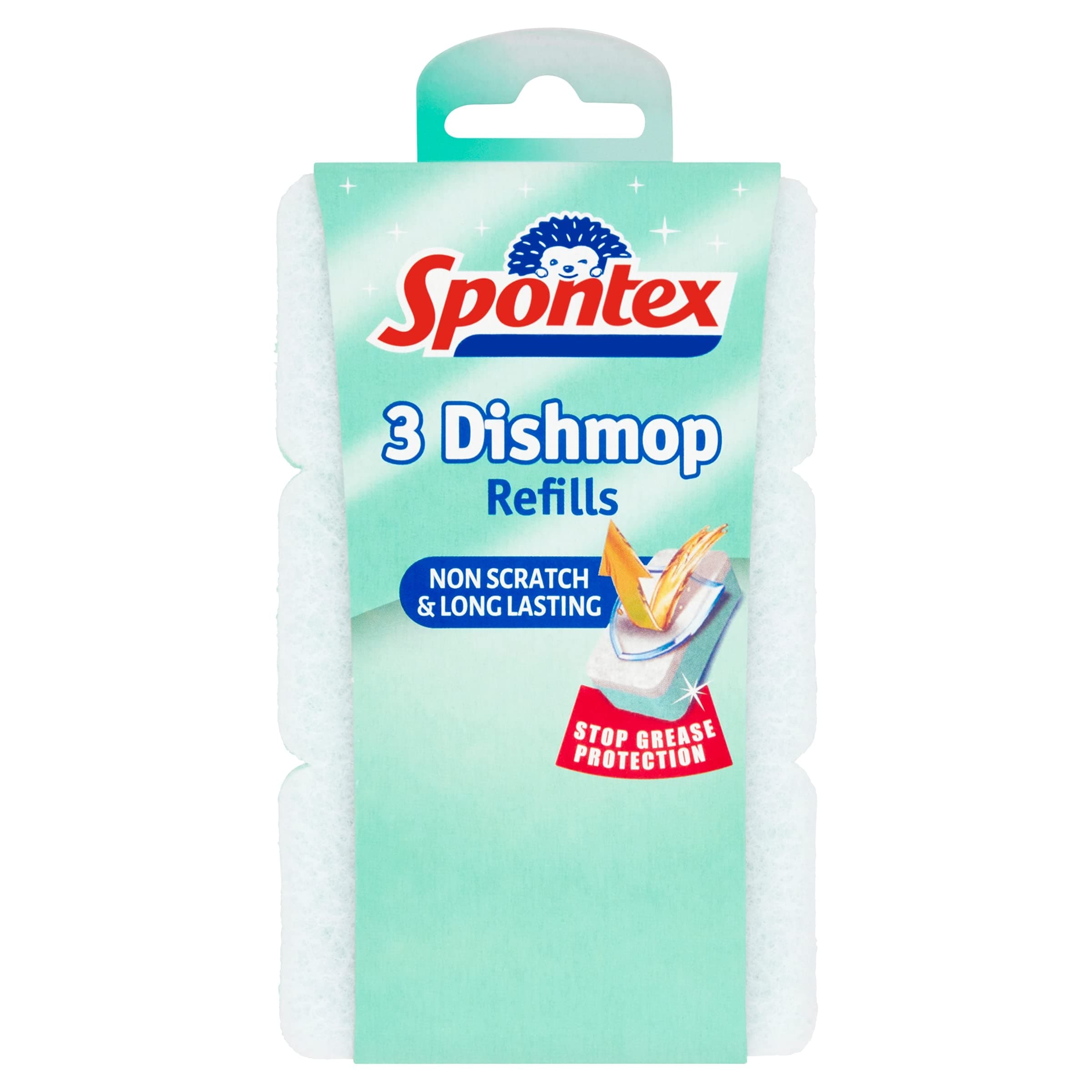 Spontex 3 Dishmop Non Scratch Sponge Refills