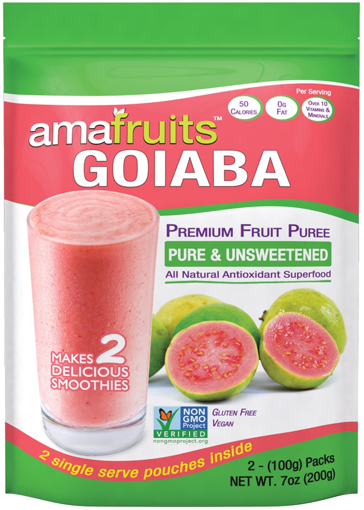 Amafruits Guava / Goiaba Fruit 10 Bag Bundle