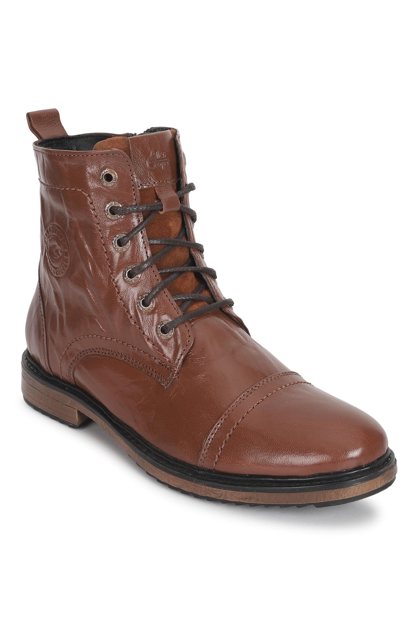 Allen CooperCrumbled Leather Boots For Men