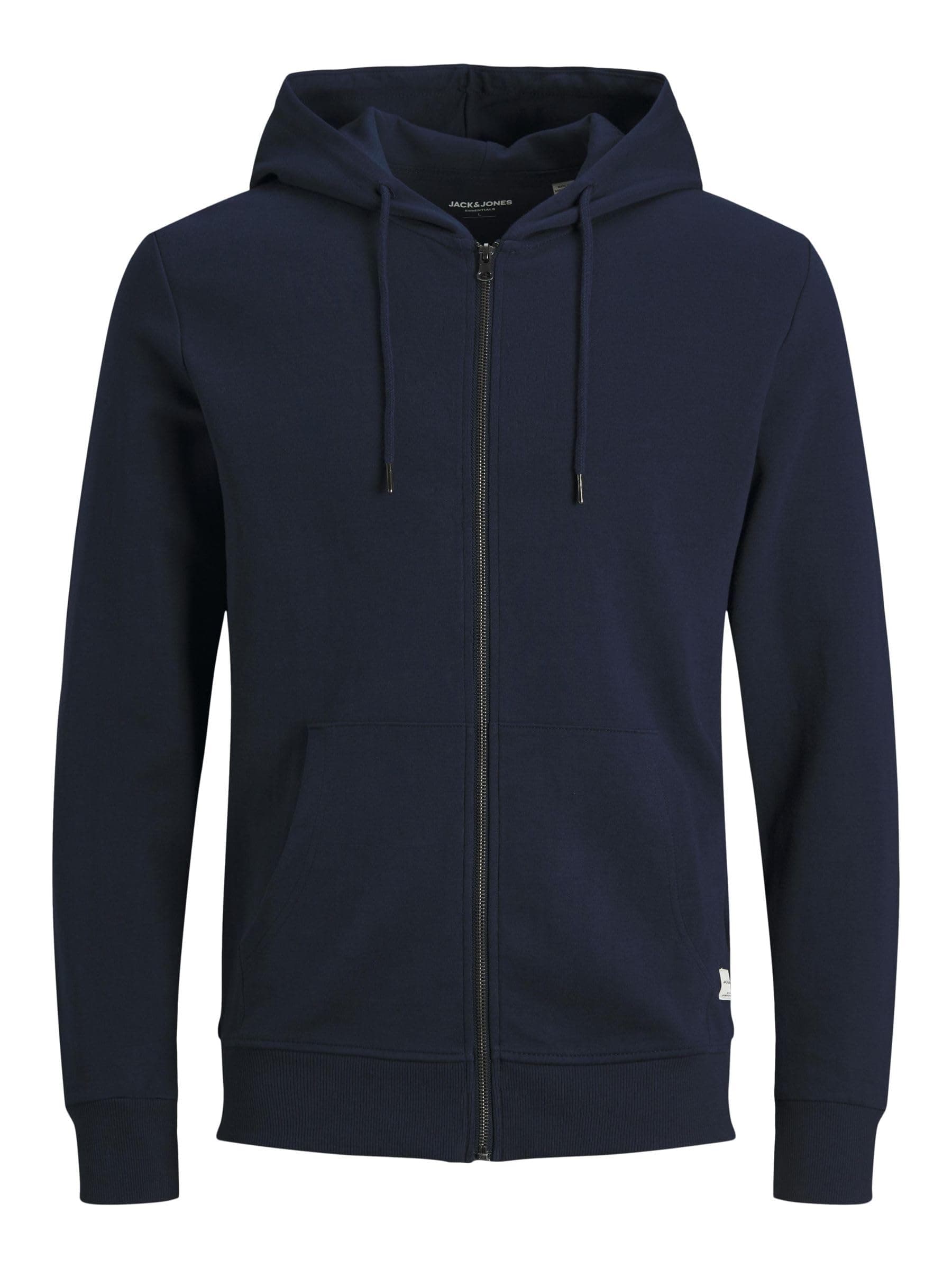 JACK & JONES Men's Basic Zip Hood Plus Size Sweatshirt