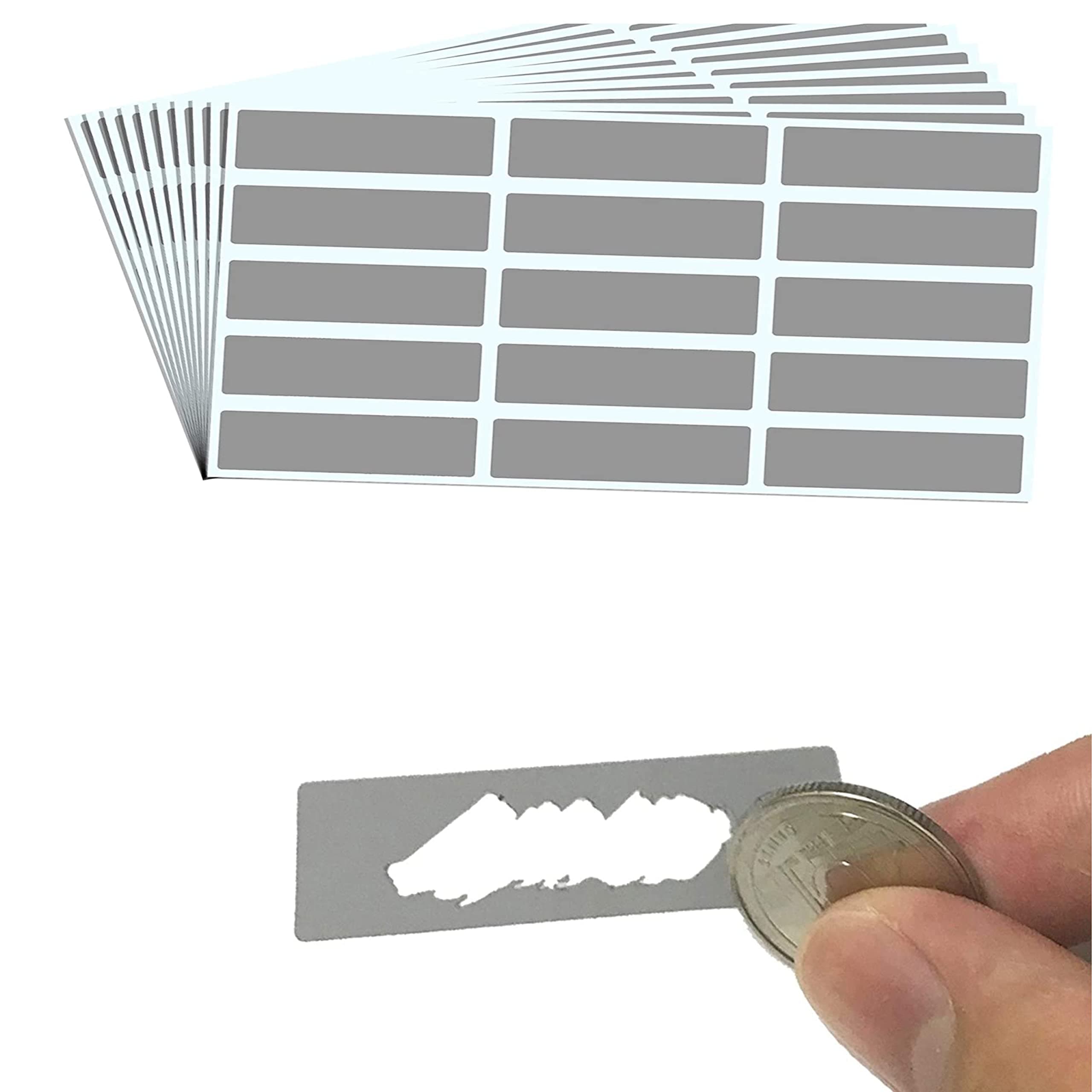 50 x 10 mm Silver Scratch Off Label Stickers for Sale Events, Festival Offers, Surprising - Set of 264 Stickers