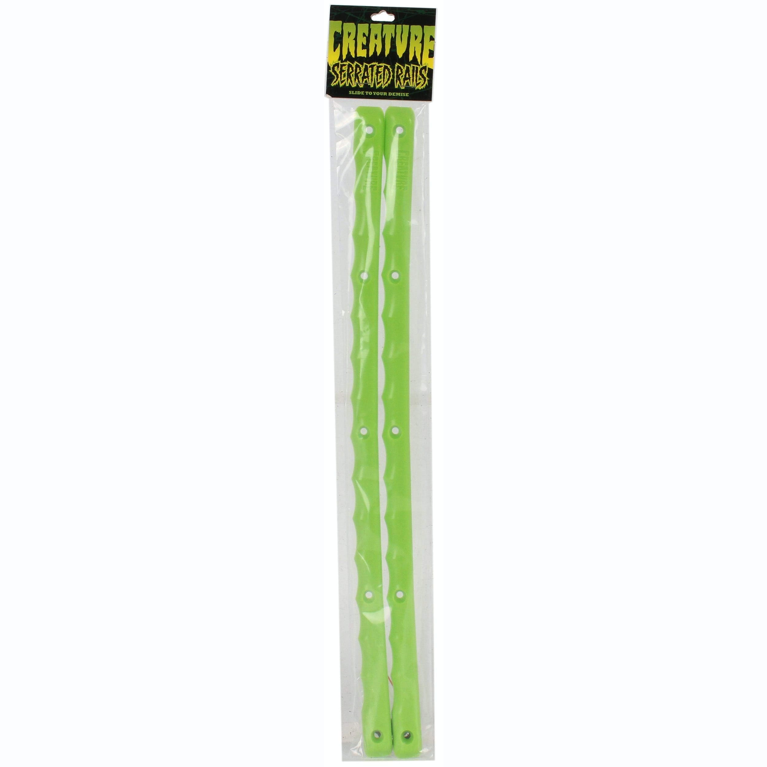 Creature Skateboard Rails Serrated Green