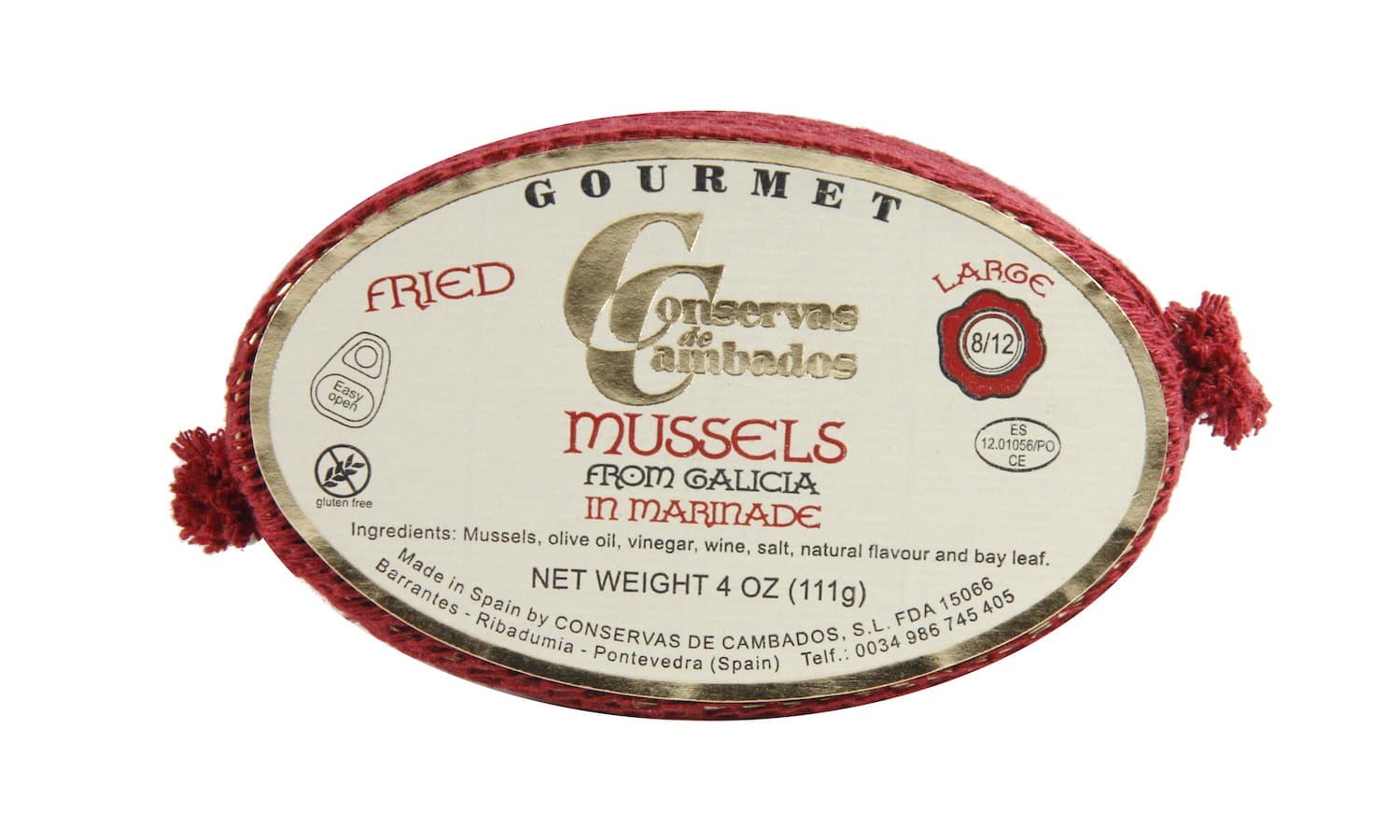CONSERVAS DE CAMBADOS Mussels In Marinade, 111 GR
