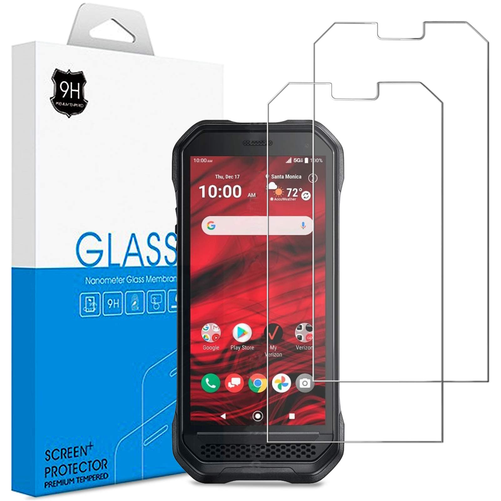 Compatible with Kyocera DuraForce Ultra 5G Screen Protector [2 Pack] DuraForce UW E7110 Tempered Glass Film Anti-Scratch Hardness HD Clear Case Friendly for Dura Force Ultra 5G (Verizon 2021)