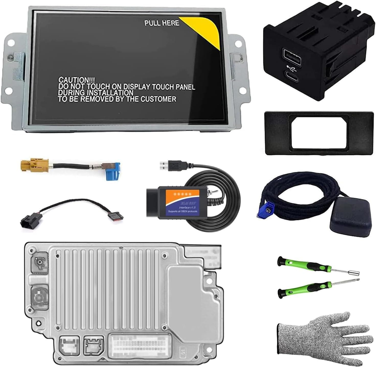 SYNC2 to SYNC3 Upgrade Kit with Sync4 1080p HD 8'' Touchscreen Anti Sunlight, SYNC 3 Upgrade Kits Compatible with F150 F250 Explorer, Including APIM Module, GPS Navigation, Built-in NA222 Map
