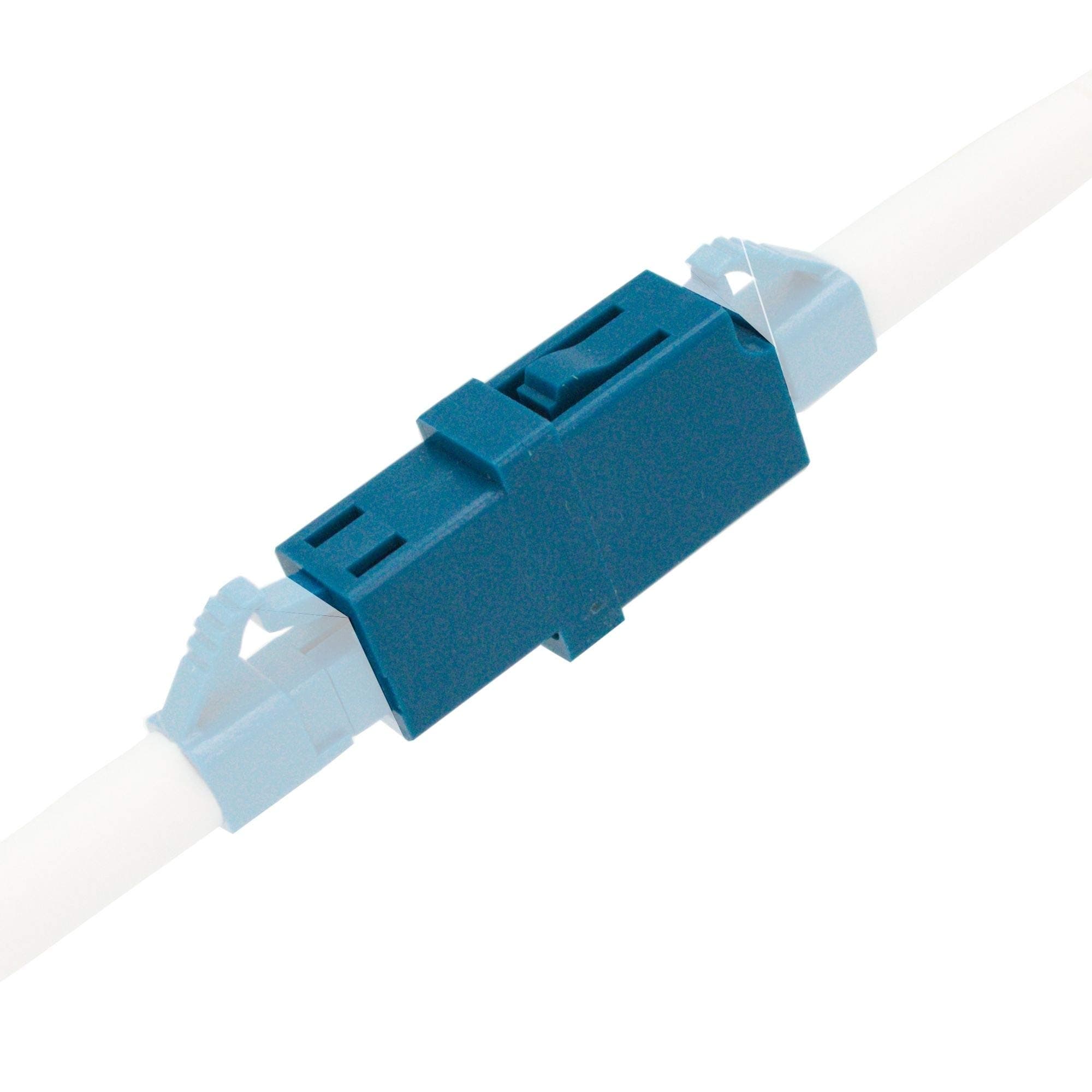 LC Fiber Coupler 10 Pack - Single Mode LC Coupler Set - Every LCUPC Fiber Connector is pre Cleaned & Extends LCUPC Optical Cables - Single Mode Simplex or Duplex Compatible
