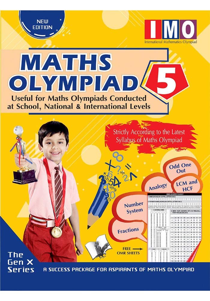 International Maths Olympiad - Class 5 (With OMR Sheets):Theories with examples, MCQs & solutions, Previous questions, Model test papers