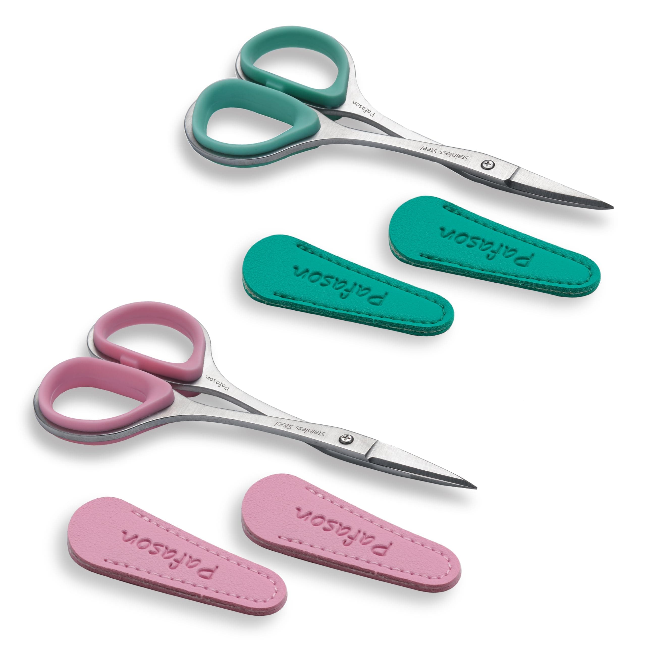 PAFASON 4" Stainless Steel Curved & Straight Embroidery Scissors Set with Pre...