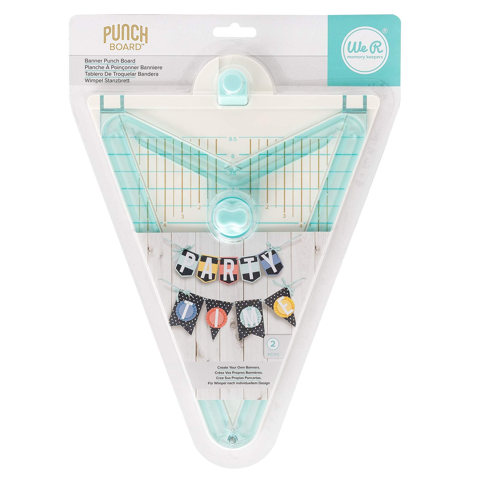 We R Memory Keepers Banner Punch Board, Blue