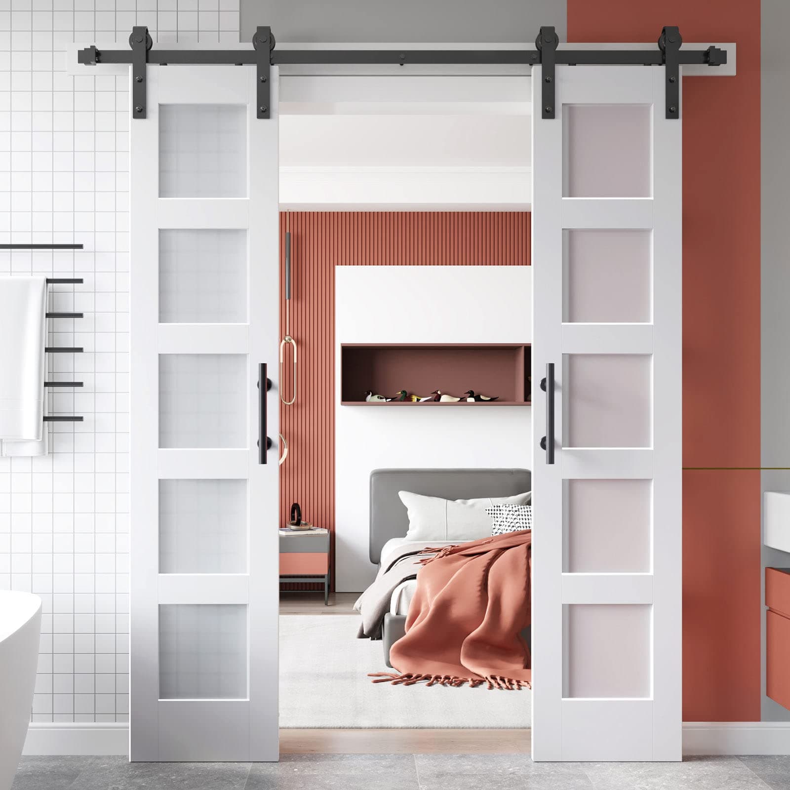 18" Double Barn door + 6.6FT Track kit