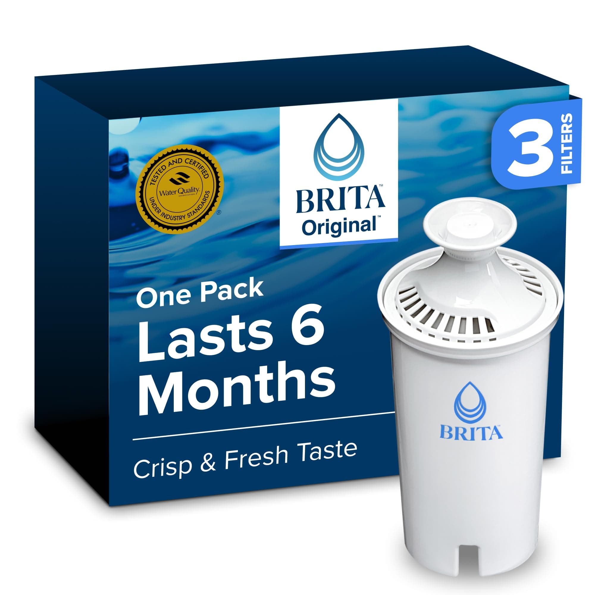 Brita Replacement Water Filter for Pitchers, 3 Count