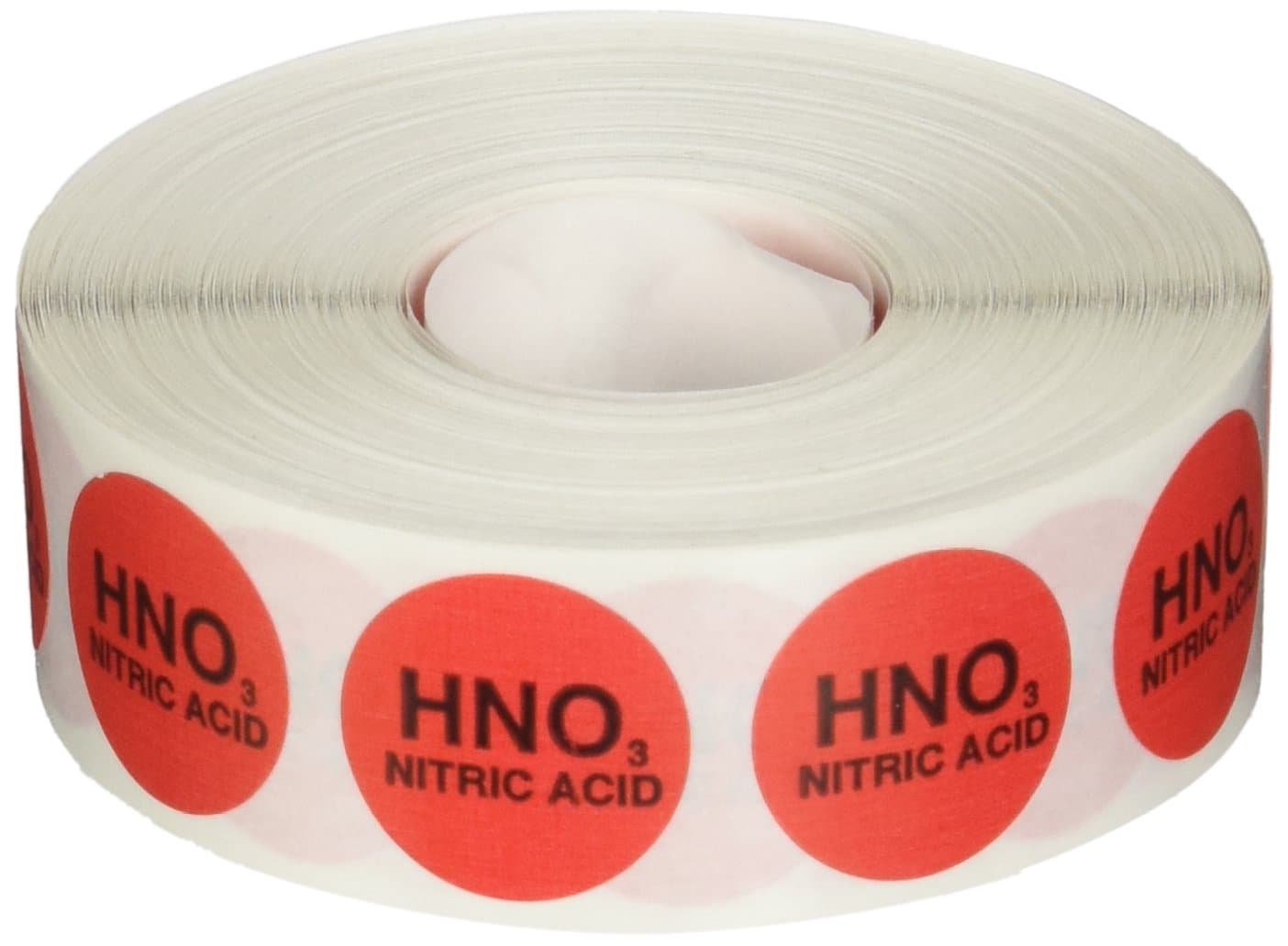 Nev's Ink DOT-34RL-NA Dot Circle Label, 24mm Diameter, Nitric Acid (Case of 1000)