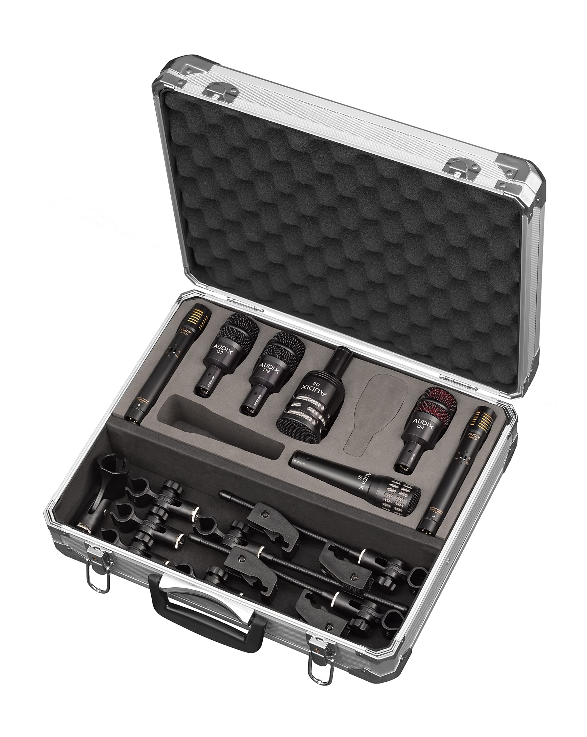 AUDIX DP7 7-Piece Drum Microphone Kit – Dynamic & Condenser Mics for Kick, Snare, Toms, Overheads – Studio & Live