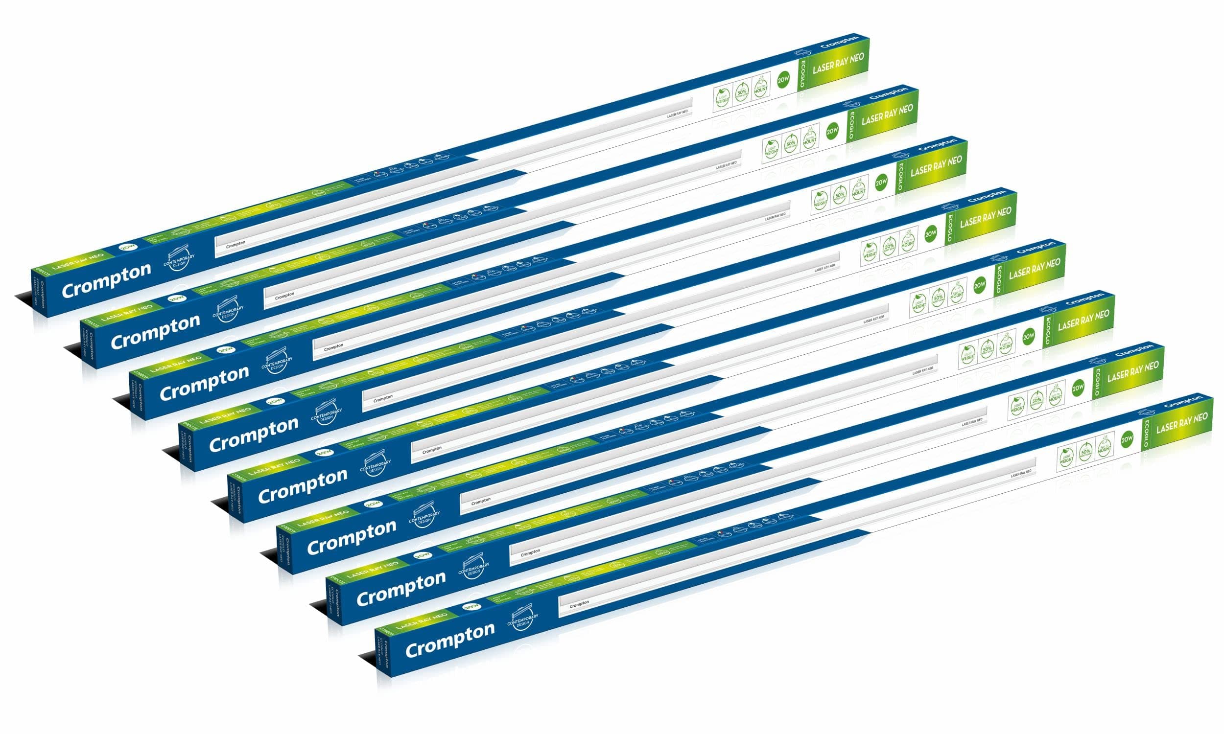 Crompton Laser Ray Neo 24W LED Batten (Cool Daylight) - Pack of 8