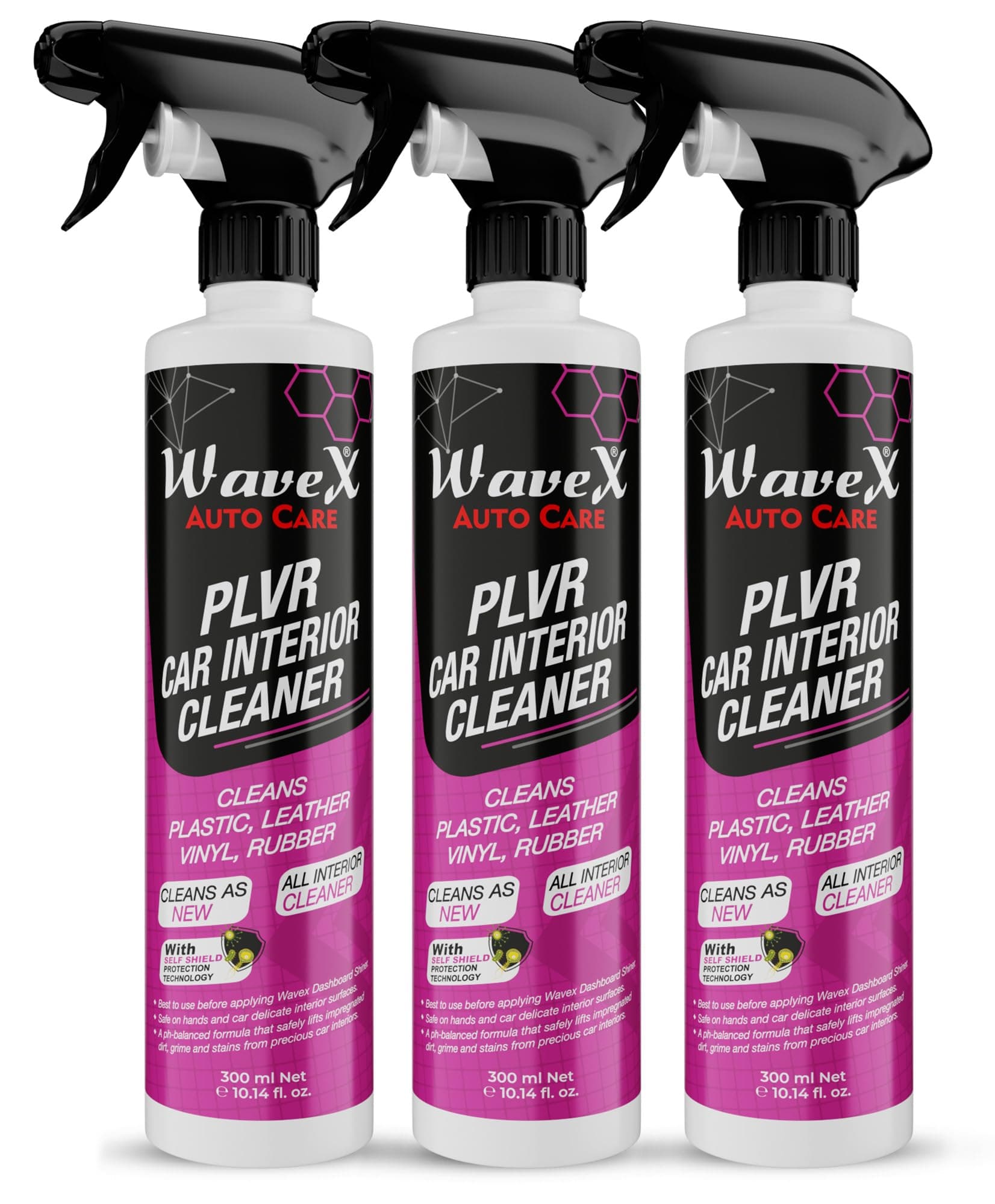 Wavex Car Interior Dashboard Cleaner Sanitize(1L) | PLVR Plastic Leather Vinyl Rubber Cleaner Reduces Bacteria Microbes