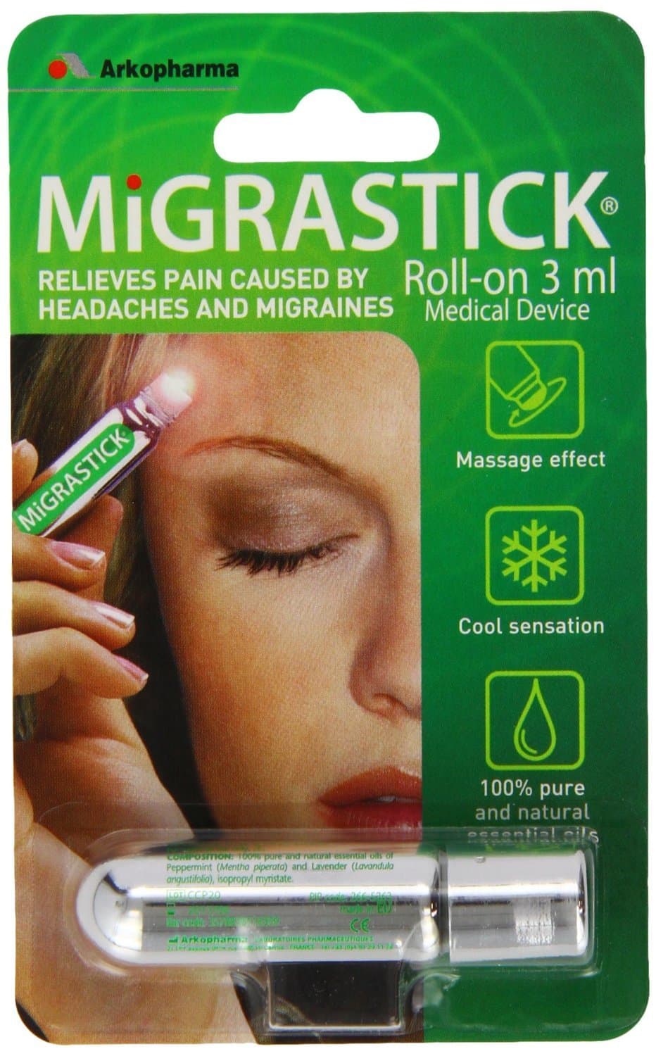 (3 PACK) - Arkopharma - Migrastick | 3ml | 3 PACK BUNDLE