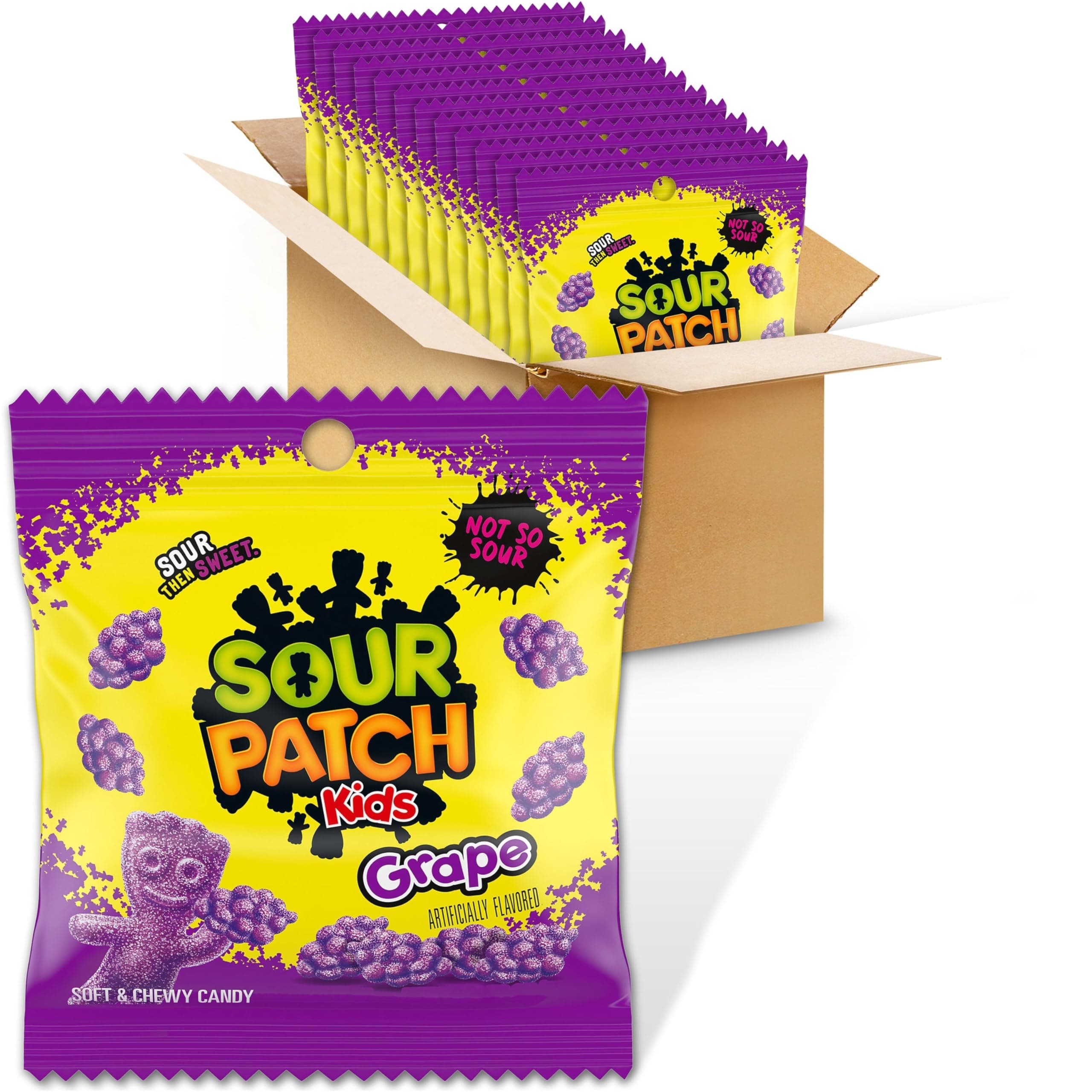 Grape Soft & Chewy Candy, Bulk Candy, 12 - 3.58 oz Bags