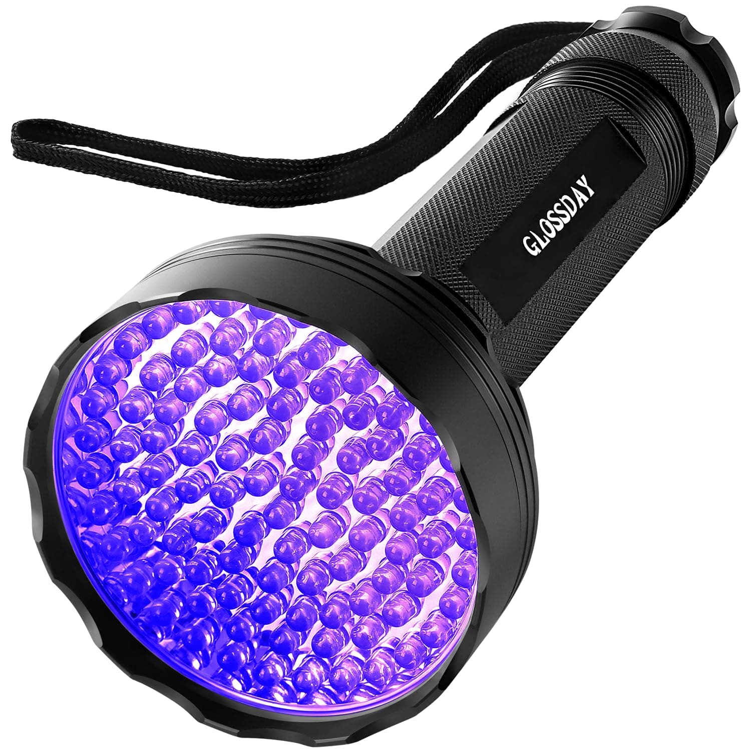 GLOSSDAY UV Flashlight Black Light, 100 LED Black Light Flashlight for Dog/Cat Pet Detector, Scorpions Finder