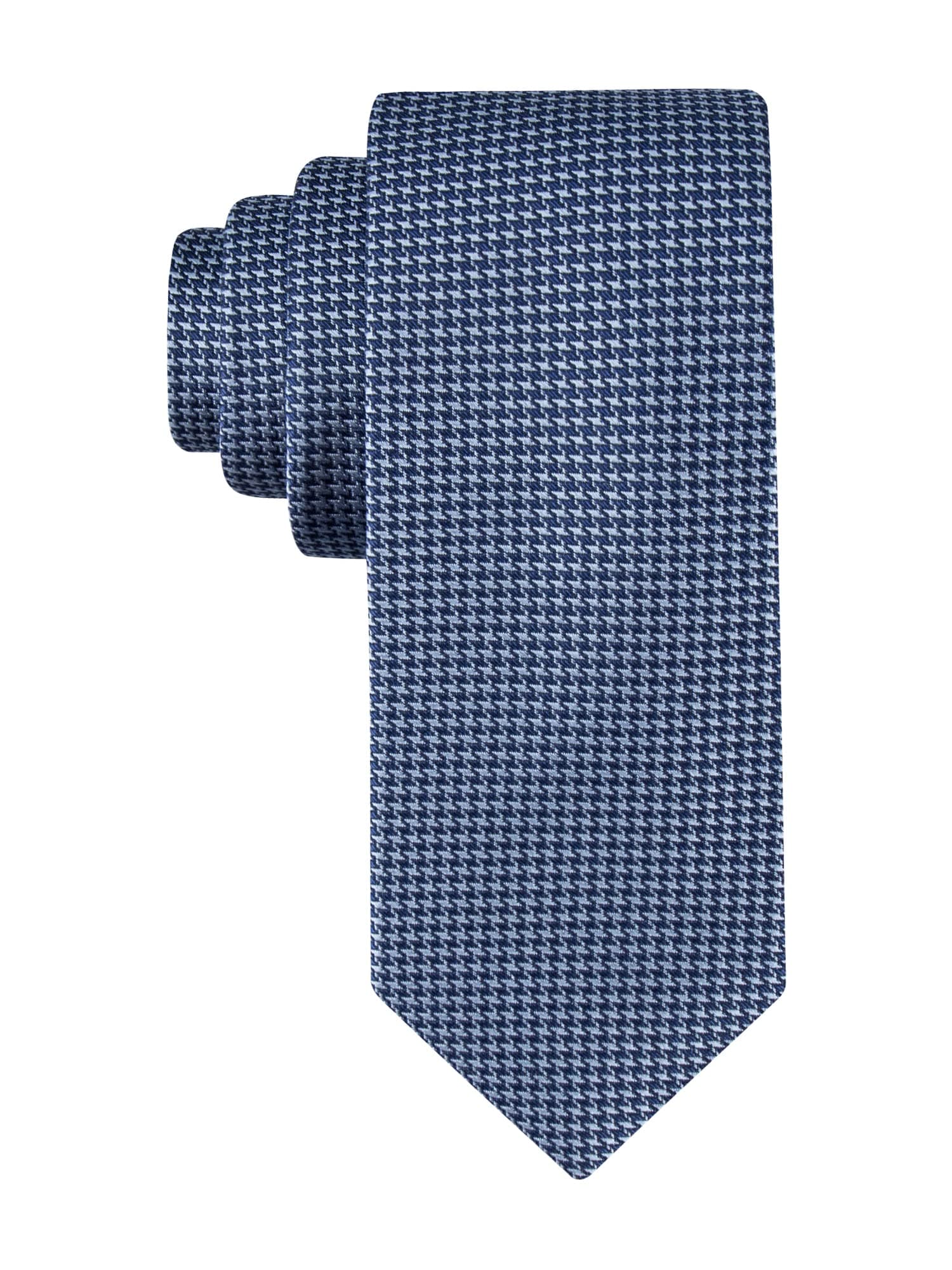 Calvin KleinMen's Classic Navy Blue Solid and Pattern Ties (Standard and Extra Long Sizes) Tie