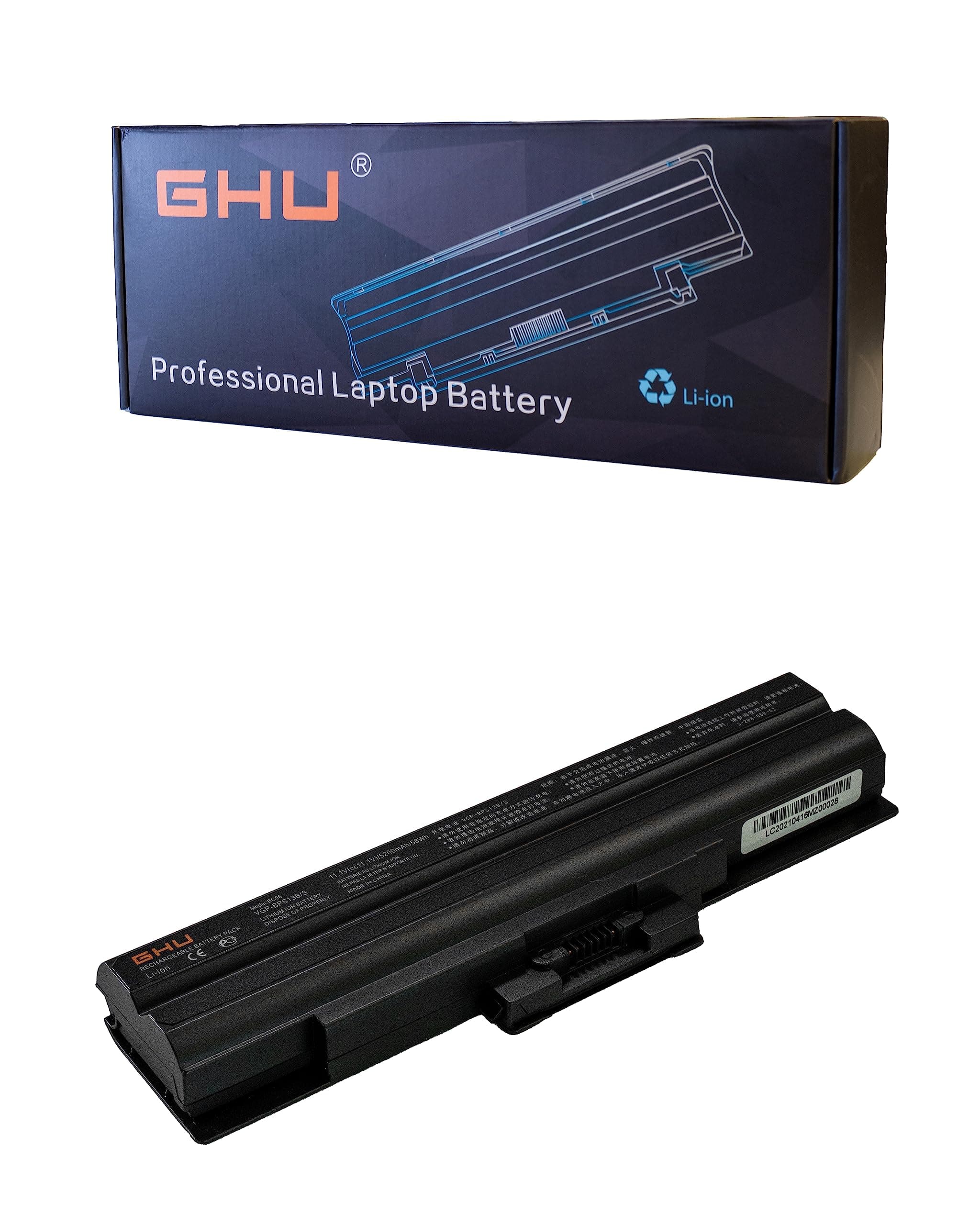 GHU New Battery 58WH Replacement for VGP-BPS13B VGP-BPS13/Q VGP-BPS13B/Q VGP-BPS21A VGP-BPS13A VGP-BPL13 VGP-BPS13A/B VGP-BPS21 VGP-BPS13B/S Compatible for Sony Vaio VGN-AW VGN-CS VGN-FW PCG-61411L