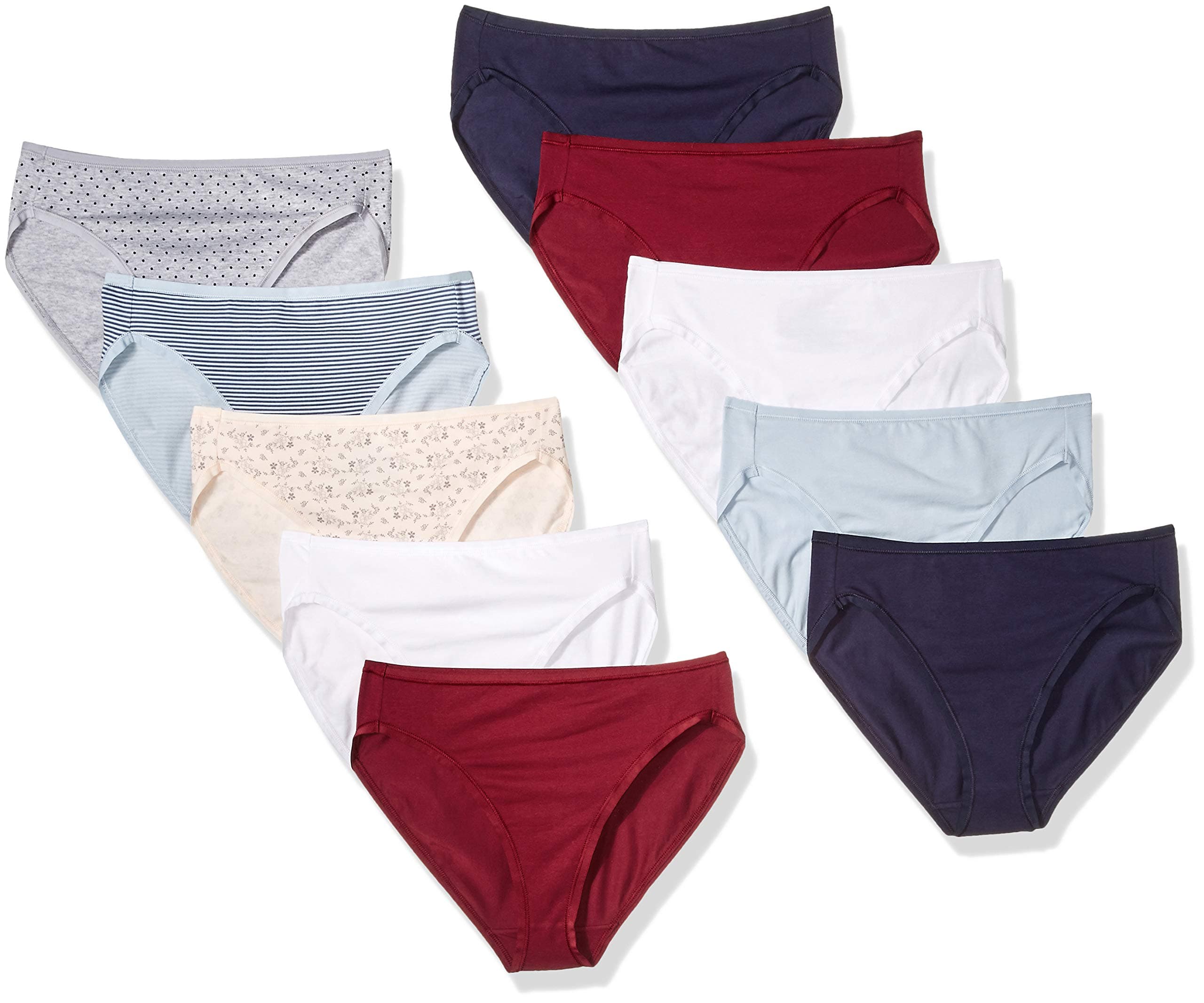 Women's Cotton High Leg Brief Underwear, Breathable, Multipacks