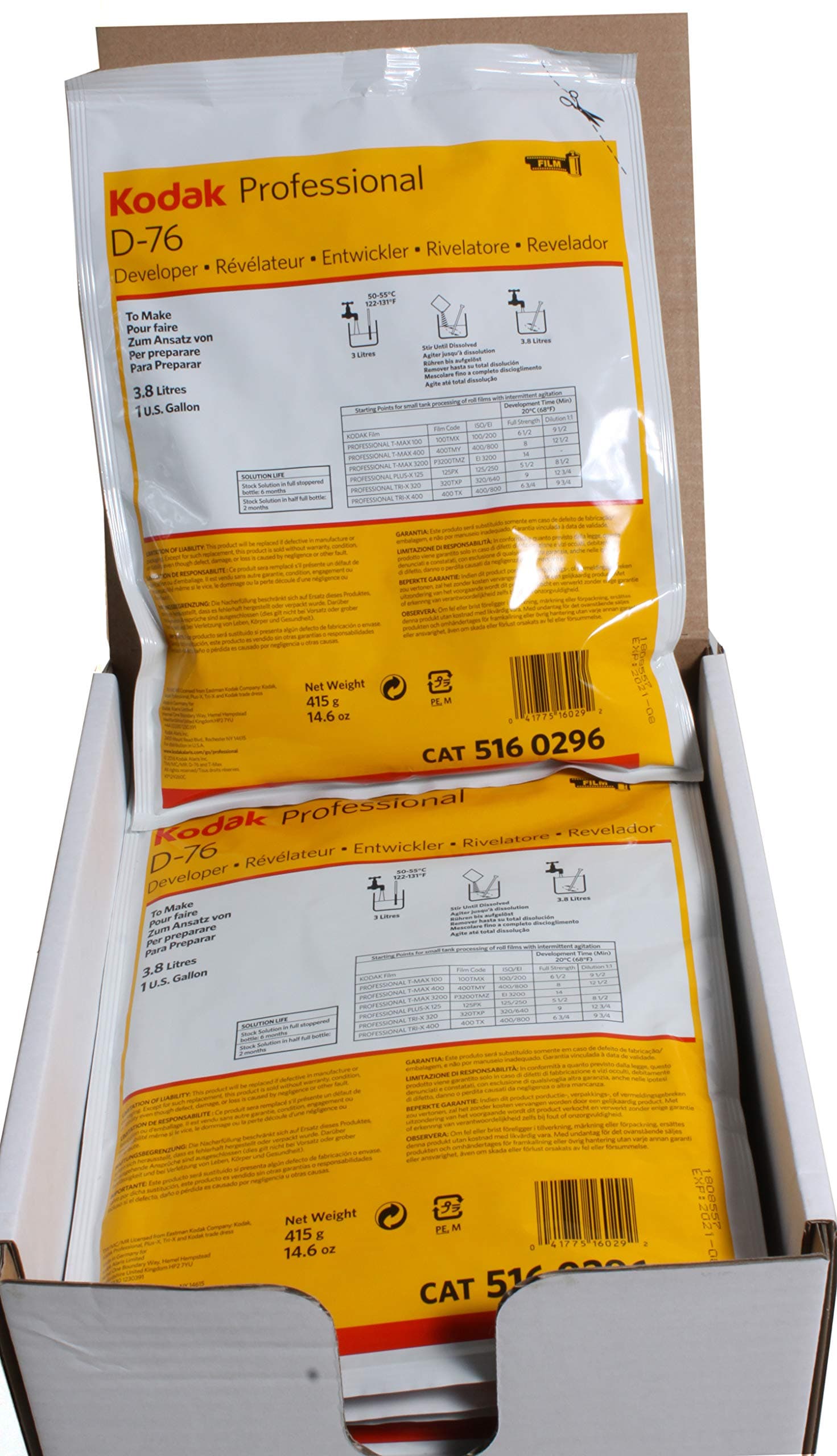 D76 Developer 1 Gallon Mix, Case of 10