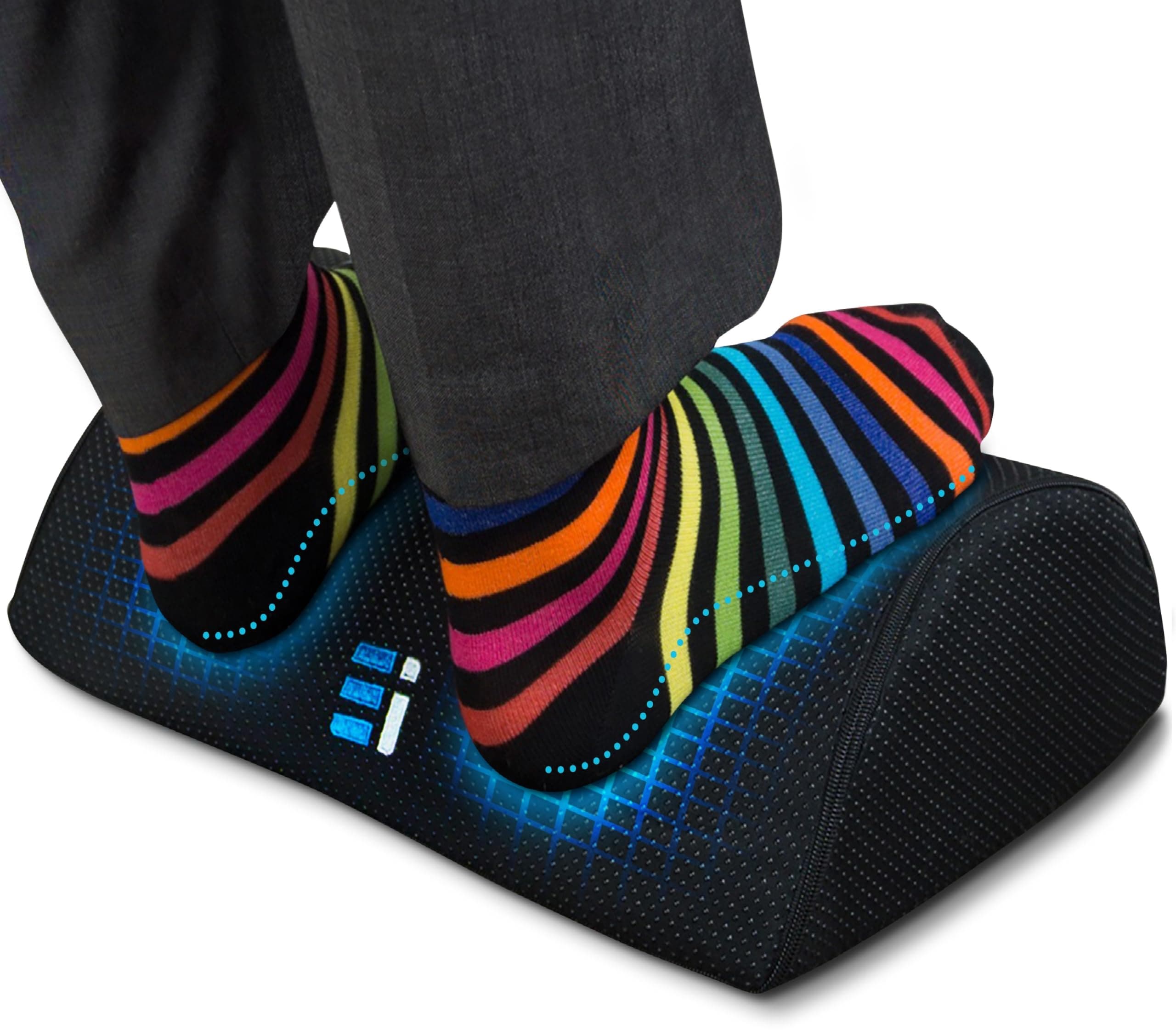 Premium Ergonomic Foot Rest Under Desk - Office & Home Footrest Cushion with Washable Cover, Adjustable Footstool for Posture Support, Leg Rest for Computer Work & Gaming Comfort