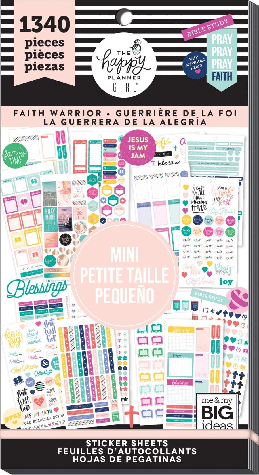 Happy Planner Sticker Value Pack-Mini Faith Warrior, 1340/Pkg