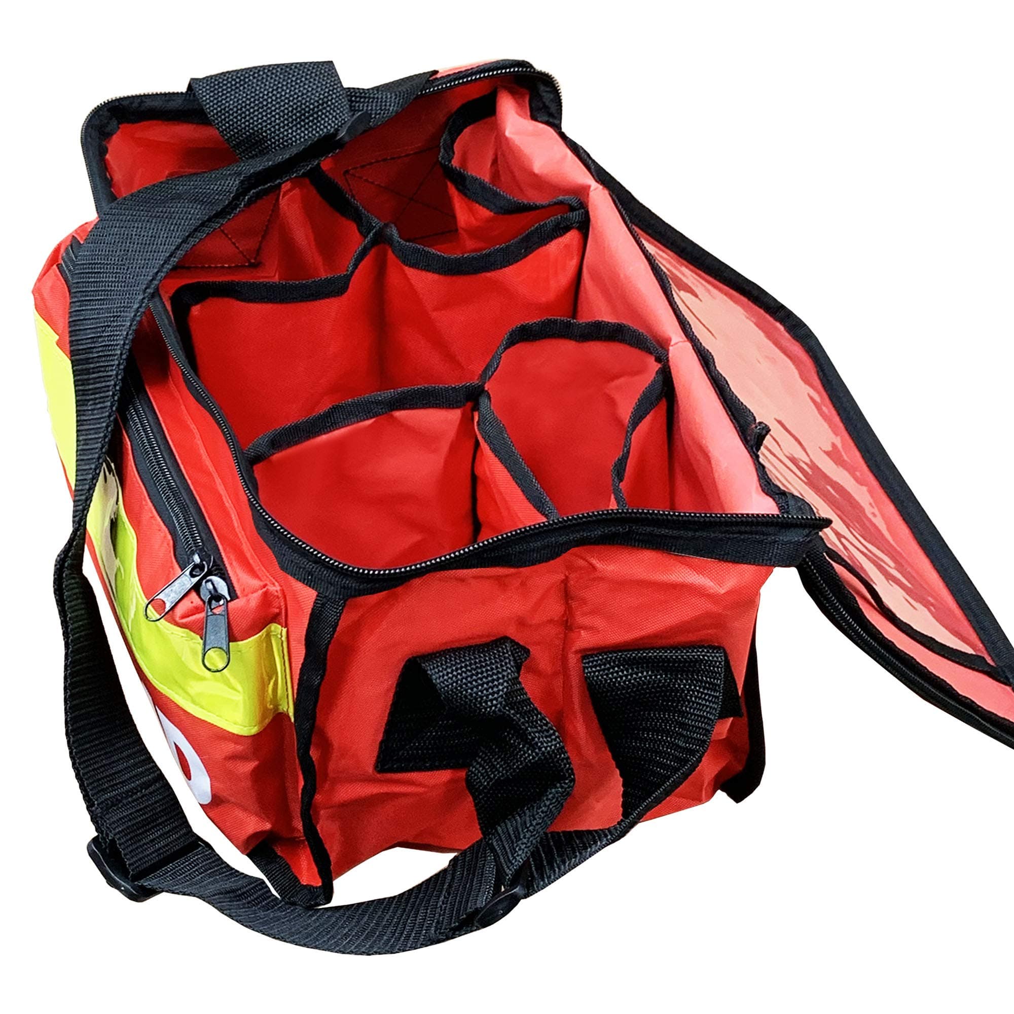 JFA Medical Red Haversack Emergency First Aid Bag with Front Pocket - Empty