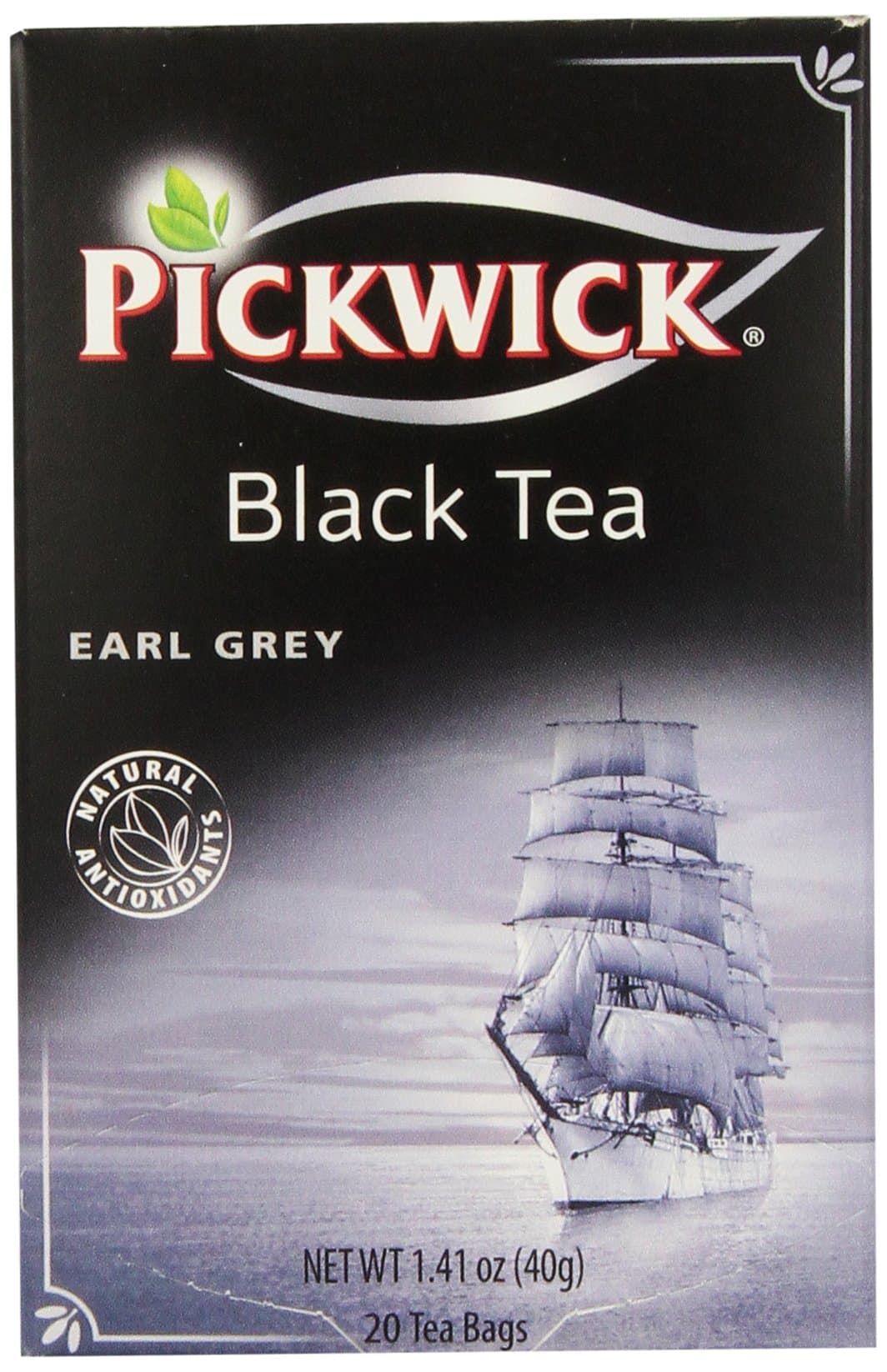Pickwick Tea Black Tea, Earl Grey Tea, 20-Count Tea Bags (Pack of 6)