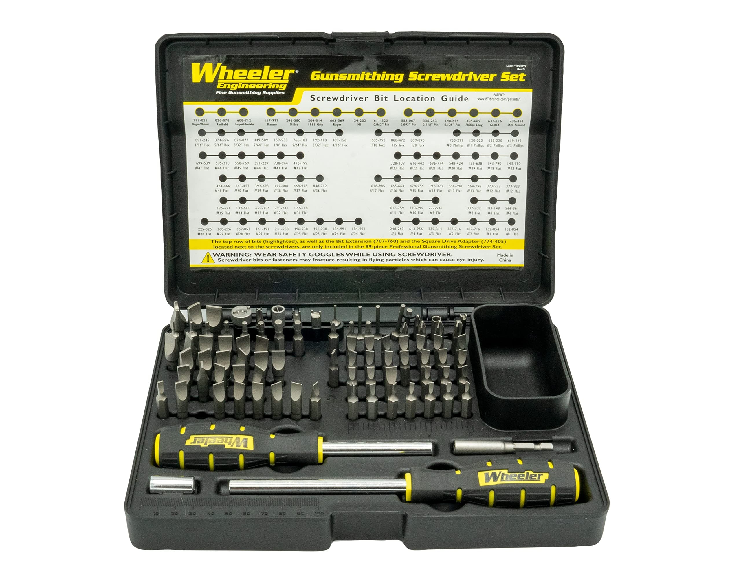 Wheeler Engineering Gunsmithing Screwdriver Set with Durable Construction and Storage Case for Gunsmithing and Maintenance