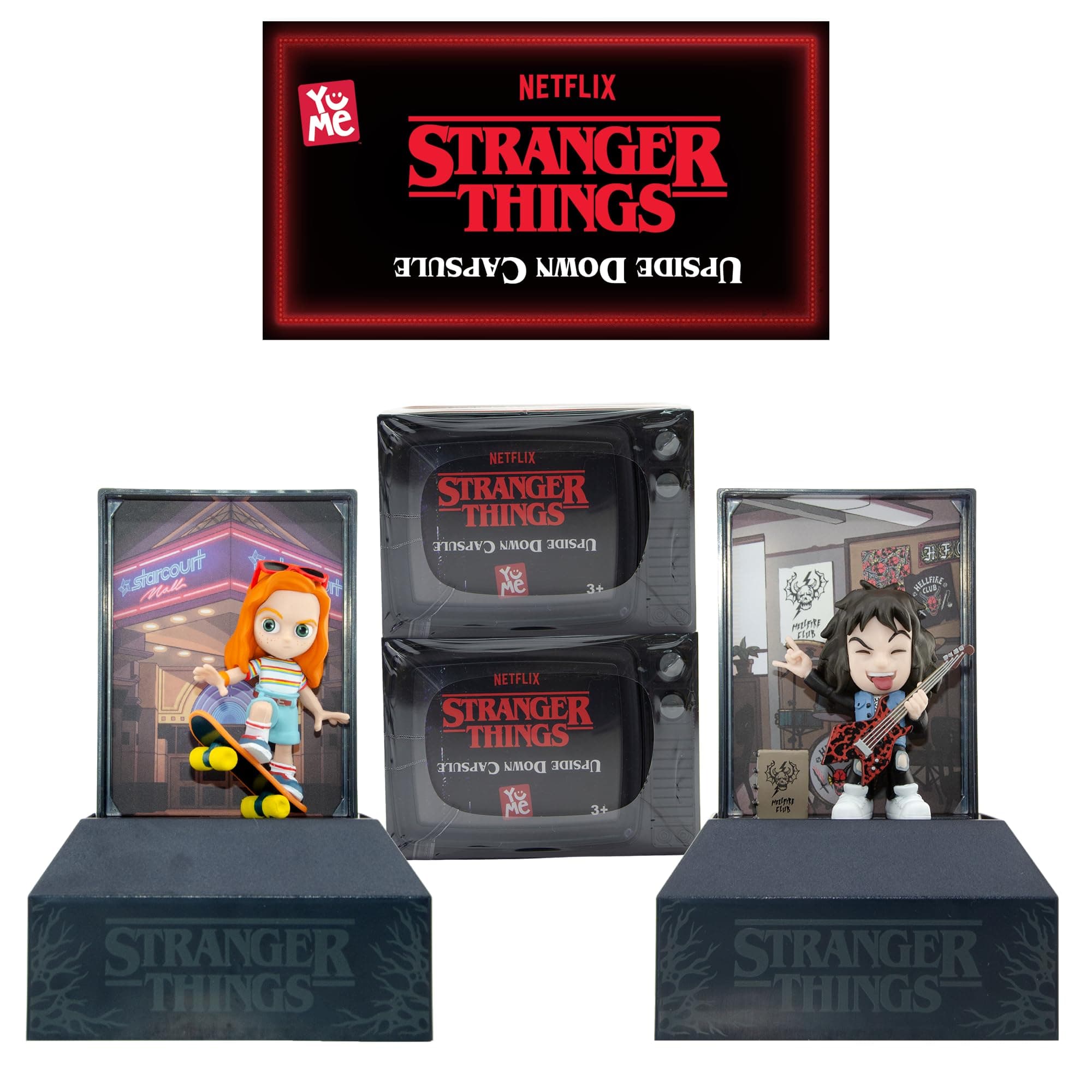 Stranger Things Blind Box Collectible 2 Pack | Upside Down Capsule Series 1 Mystery Figures & Accessories | Official Netflix Merchandise | Toy Gift for Kids, Adults & Fans | Get All 11 Characters