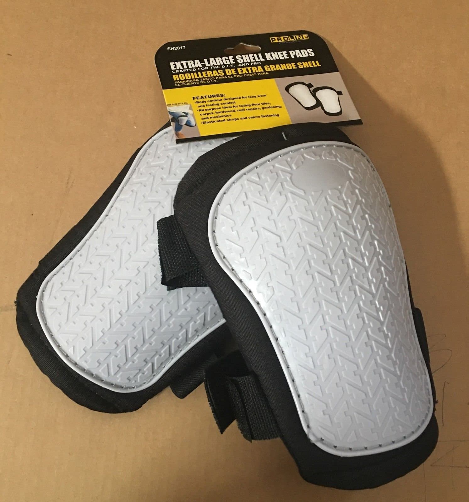 New SH2017 Durable Extra-Large Shell Knee Pads w/Soft Breathable Inner Padding