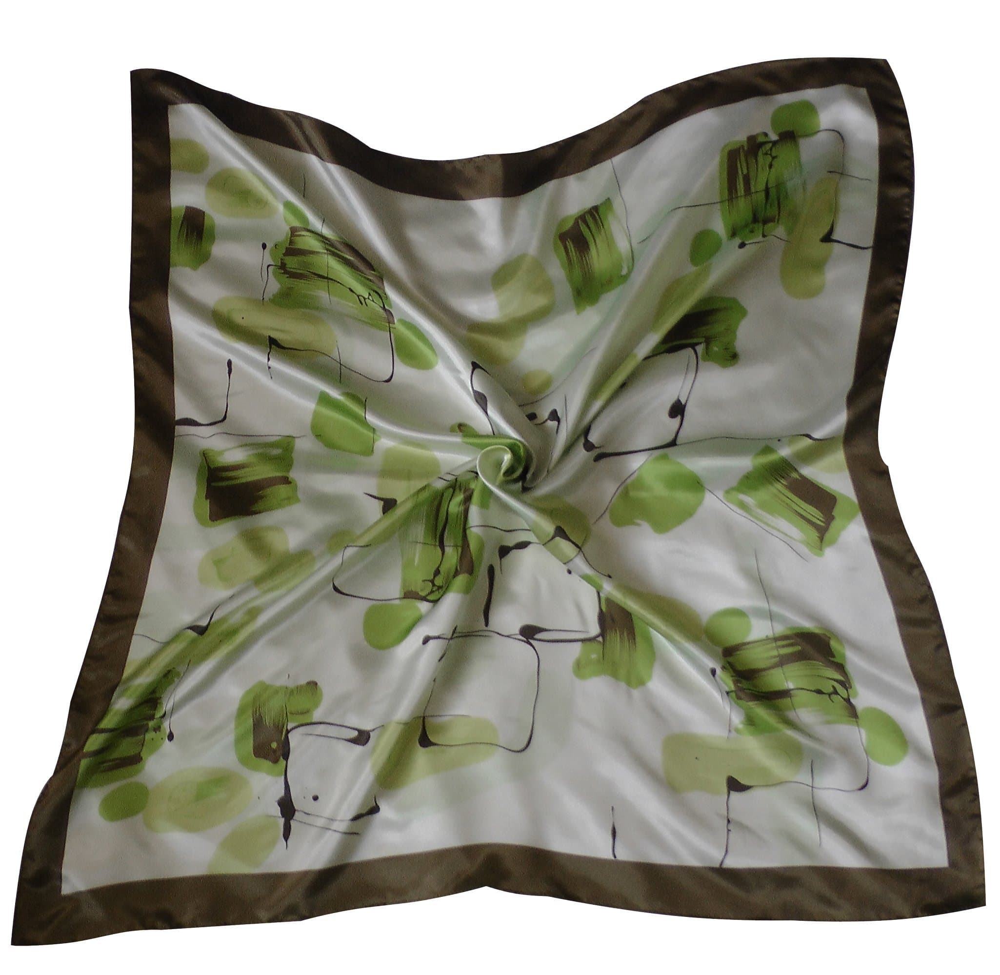 Silk Effect Scarf for Head or Neck, large (33.5 inches Square); Design: Earthy Goddess