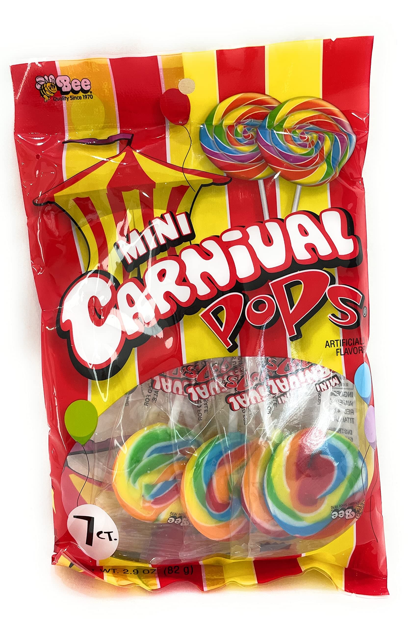 Mini Carnival Swirl Pops 7 Ct.