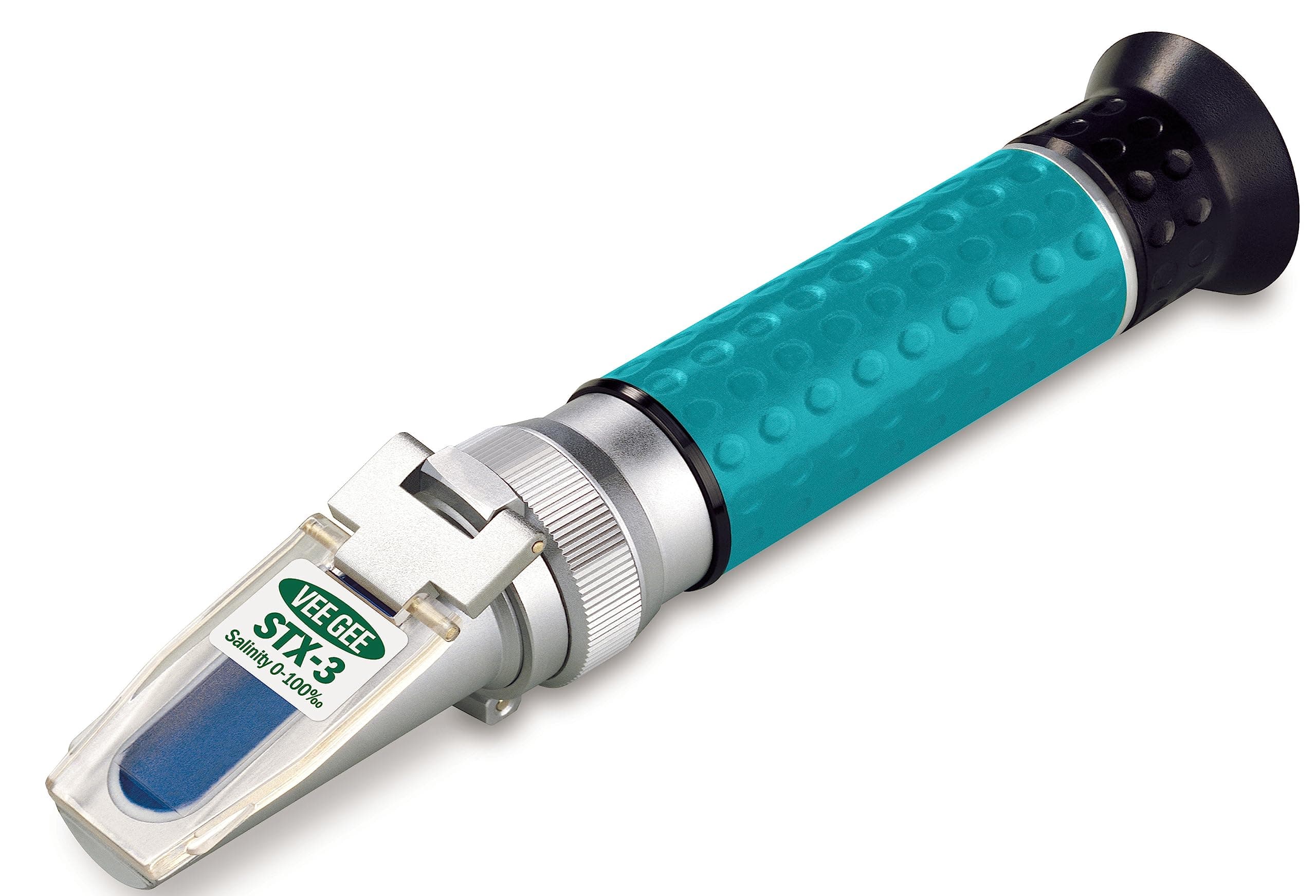 Vee Gee Scientific STX-3 Handheld Salinity Refractometer with ATC, Industrial-Grade, 0-100% Salinity Range, 1.000-1.070 Specific Gravity Range, 5-Year Warranty