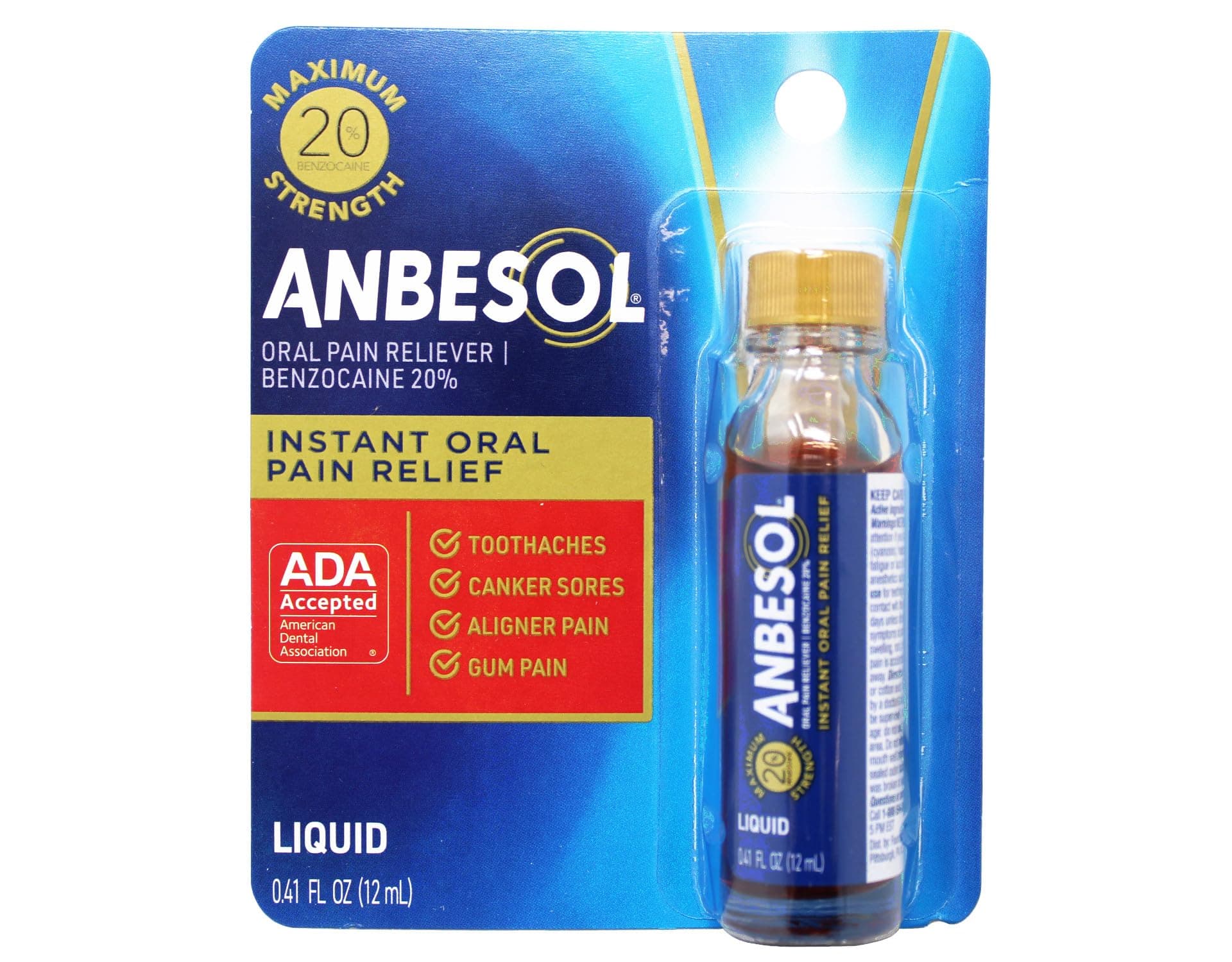 Anbesol Liquid Maximum Strength, 0.41 Fl Oz