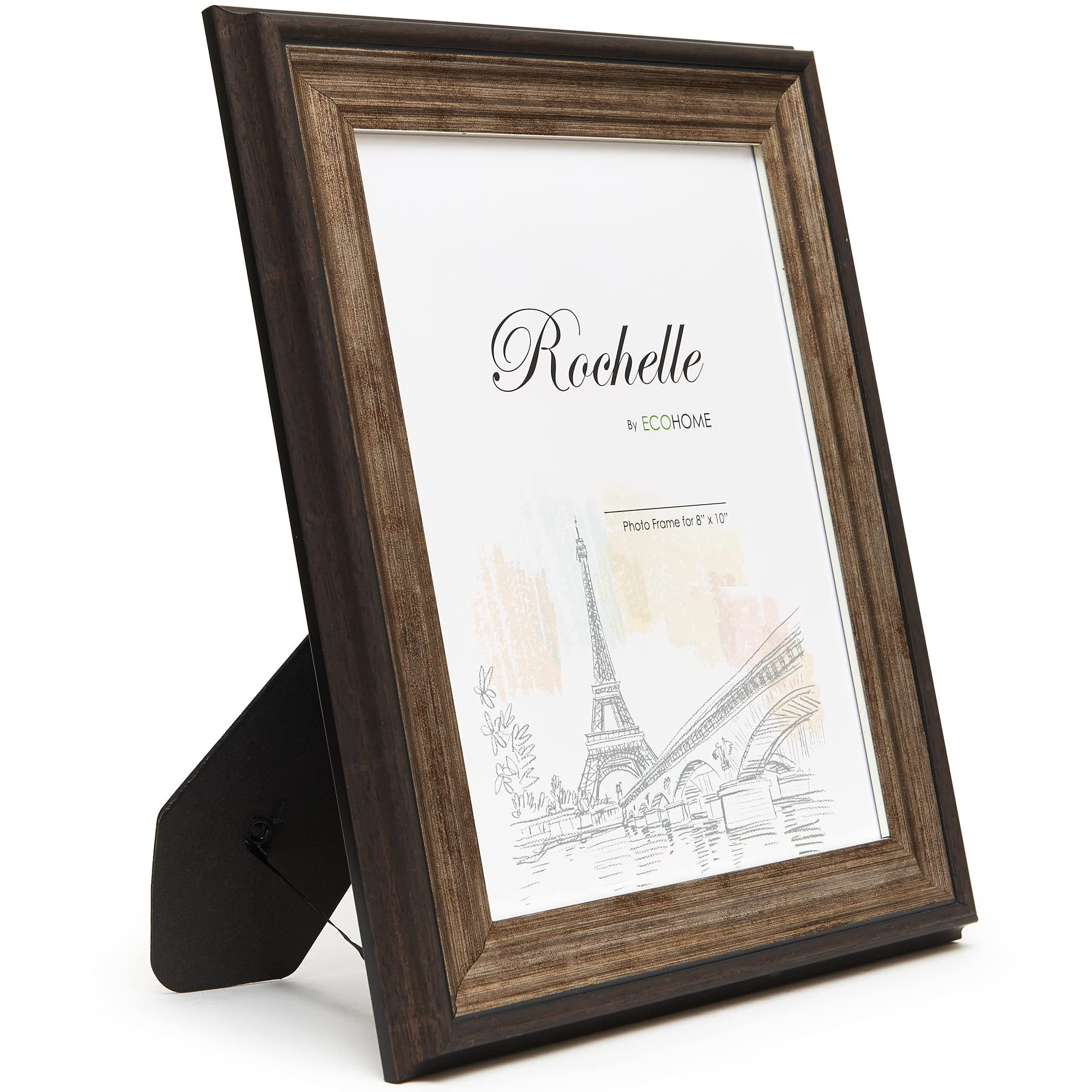 8x10 Picture Frame Antique Brown - Mount/Desktop Display, Frames by EcoHome