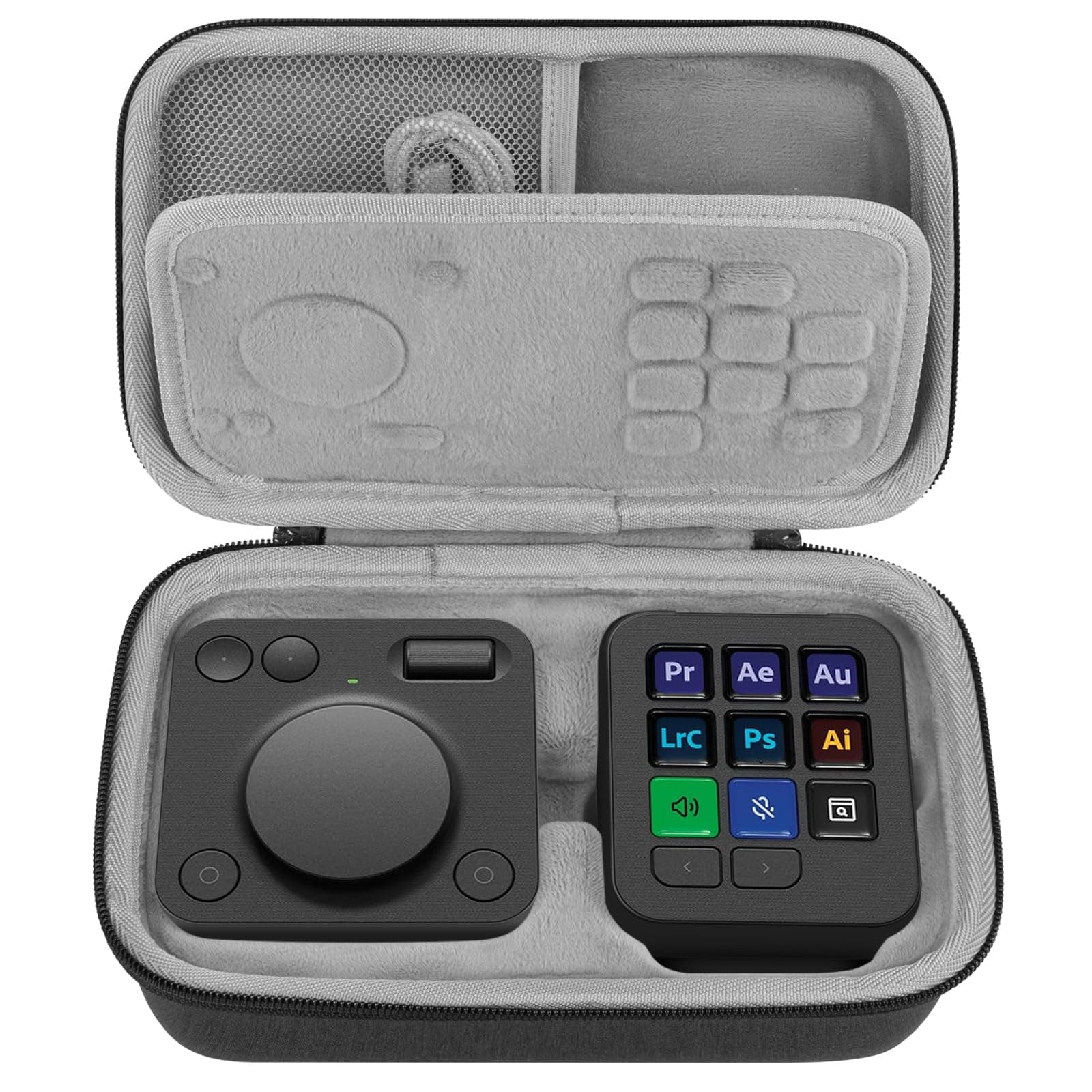 Creative Console Carrying Case, Hard Shell Protective Travel Bag Compatible with Logitech MX Creative Console (Dark Gray)