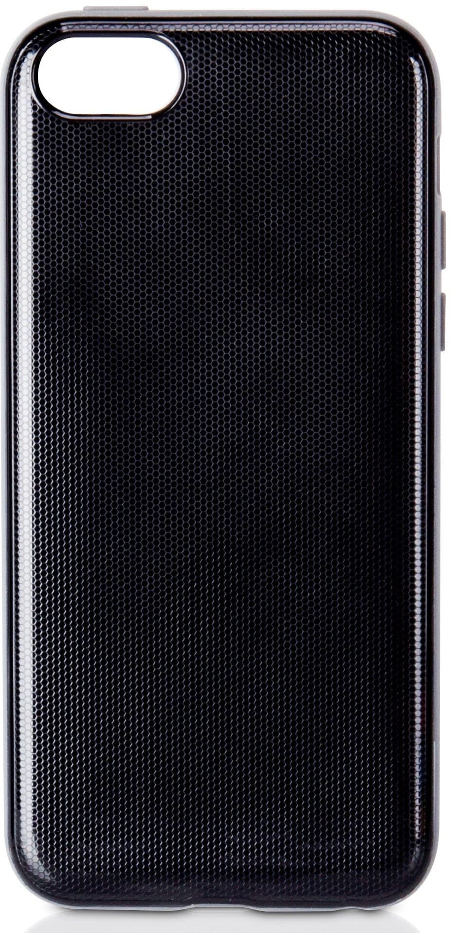 XtremeMac Microshield Accent for iPhone 5c Black Carbon Fiber with light grey border